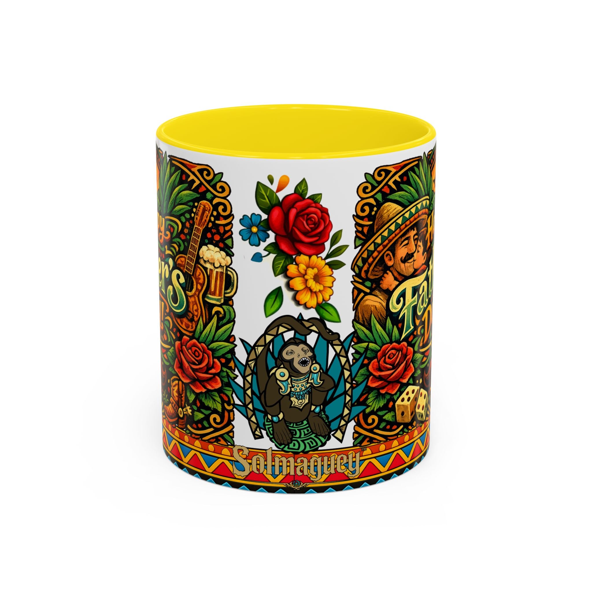 Happy Father's Day Accent Mug — Festive Father's Day Coffee Mug | Solmaguey™