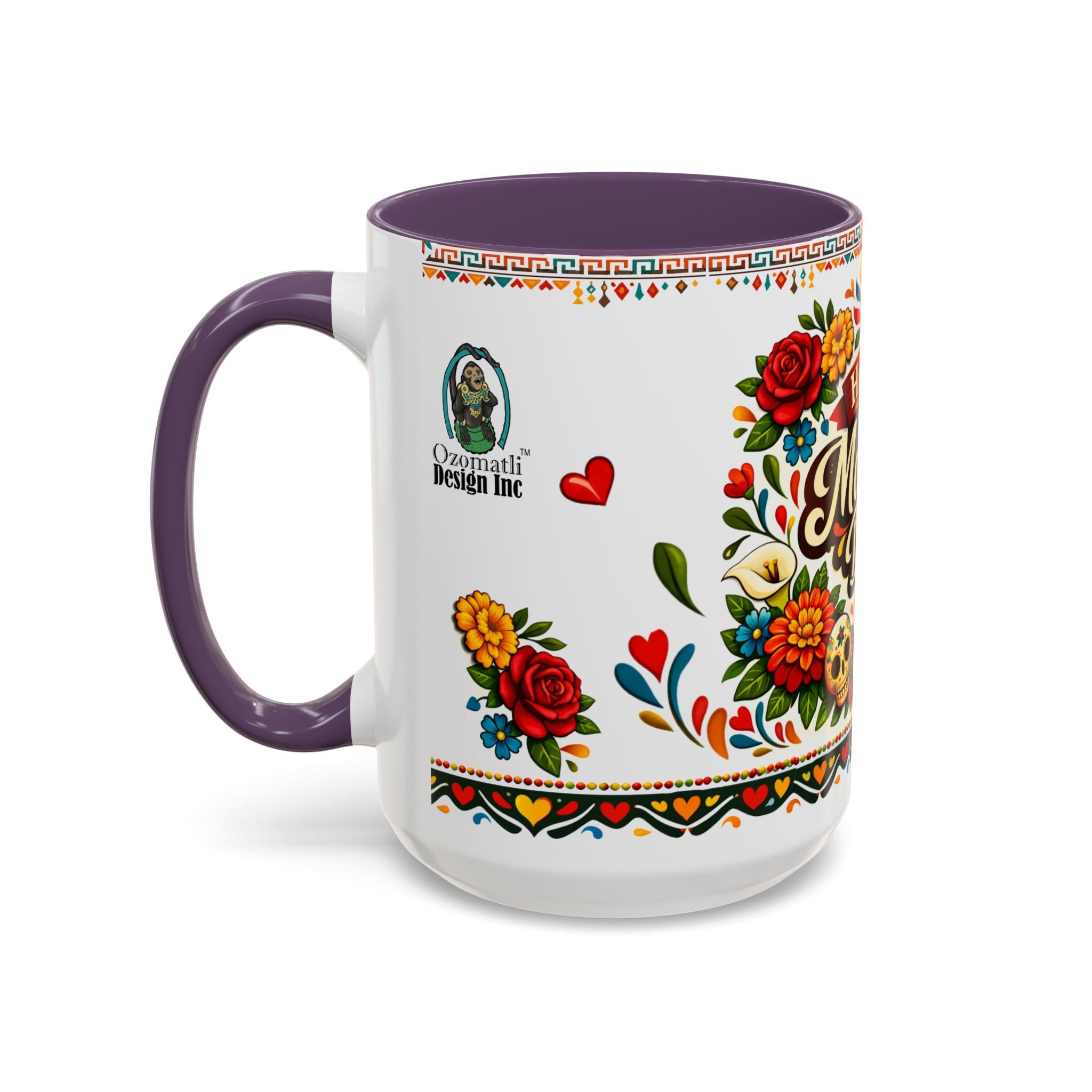 Happy Mother's Day Accent Mug-Colorful Floral Day of the Dead Design (11/15oz)