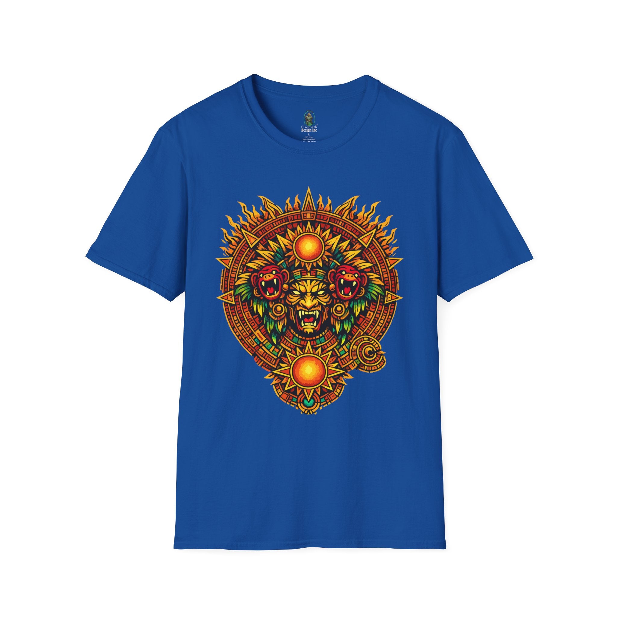 Aztec Skull Sunburst T-Shirt | Tribal Floral Skull Design