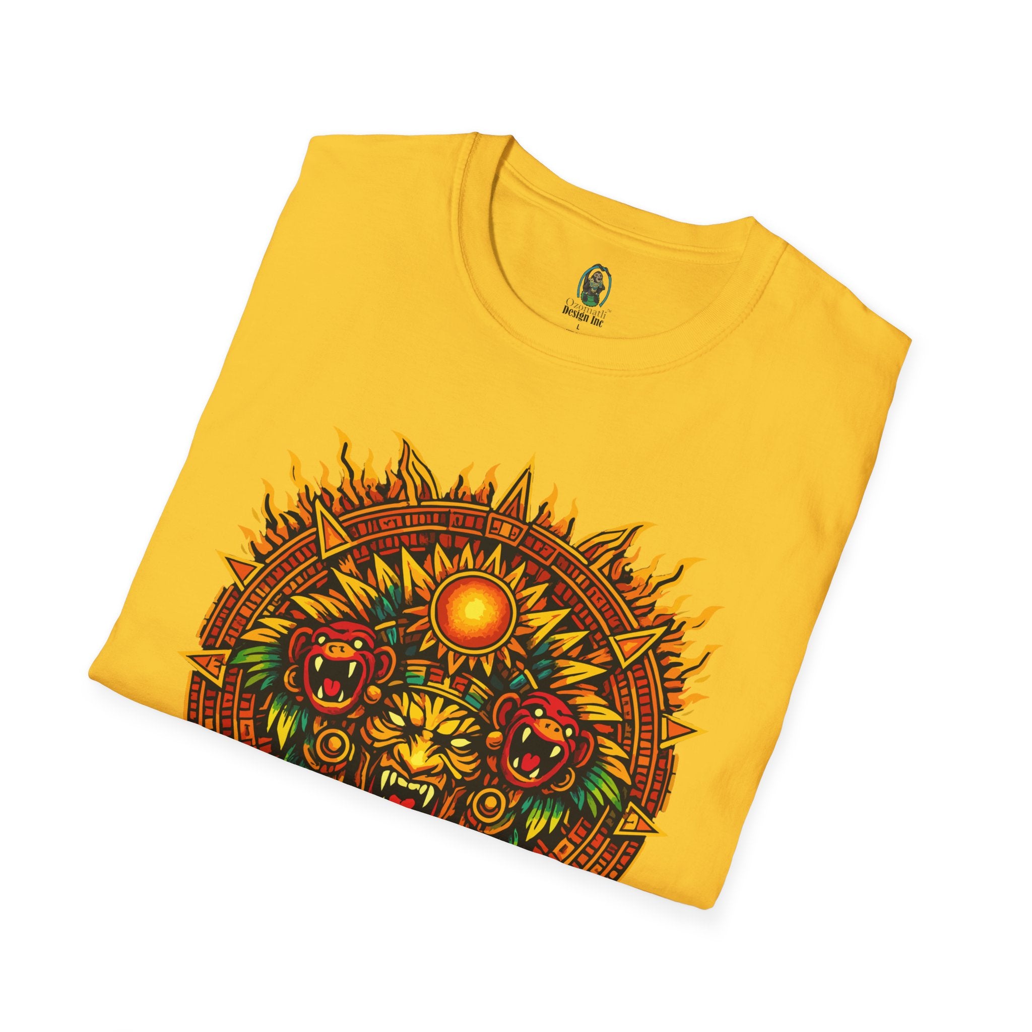 Aztec Skull Sunburst T-Shirt | Tribal Floral Skull Design