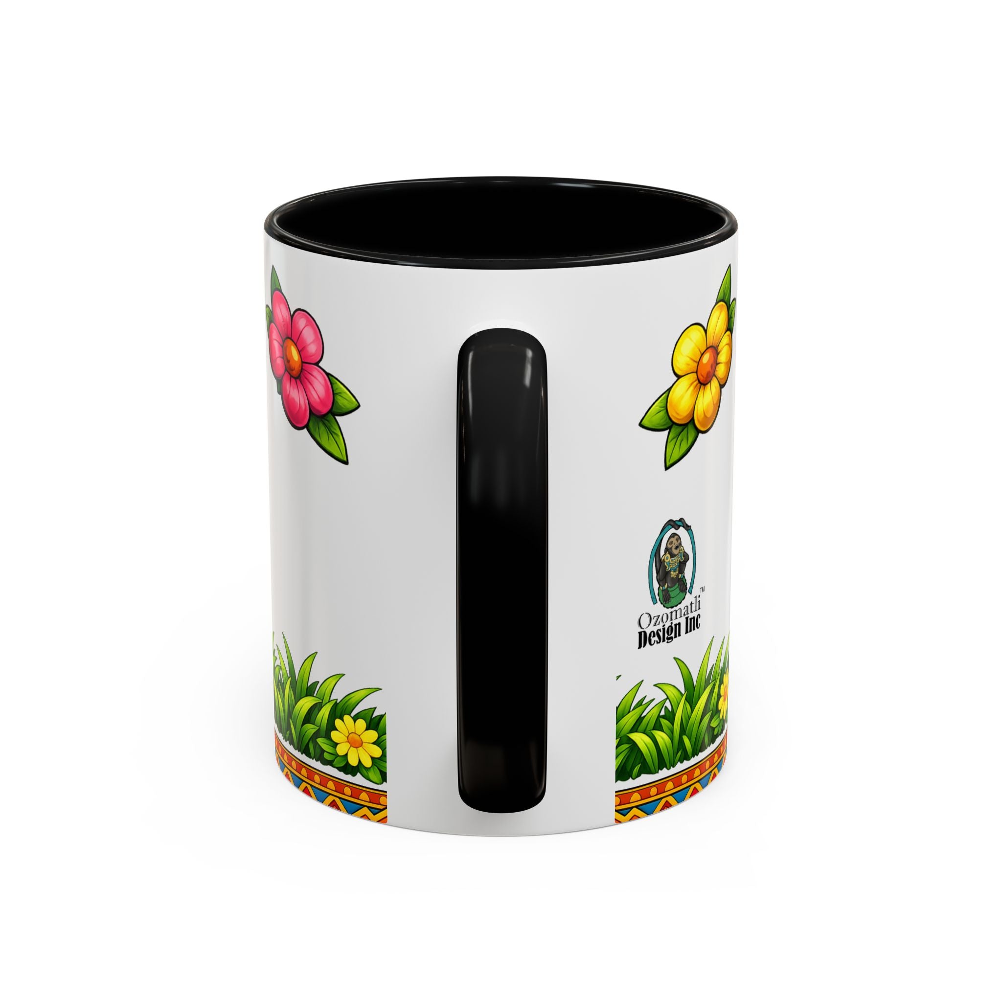 Cute Easter Bunny with Decorated Eggs Mug-Accent Coffee Mug EU