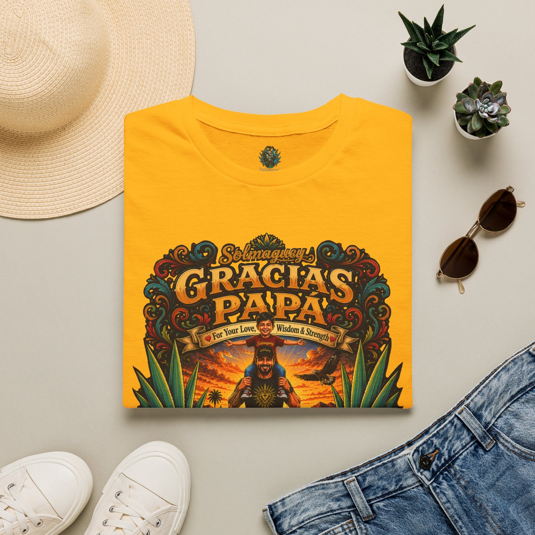 Gracias Papá Shirt, Mexican Dad Gift, Father Son Shirt, Father's Day Gift for Papa, Latino Dad Tee, Hispanic Family Shirt, Folk Art Father Gift