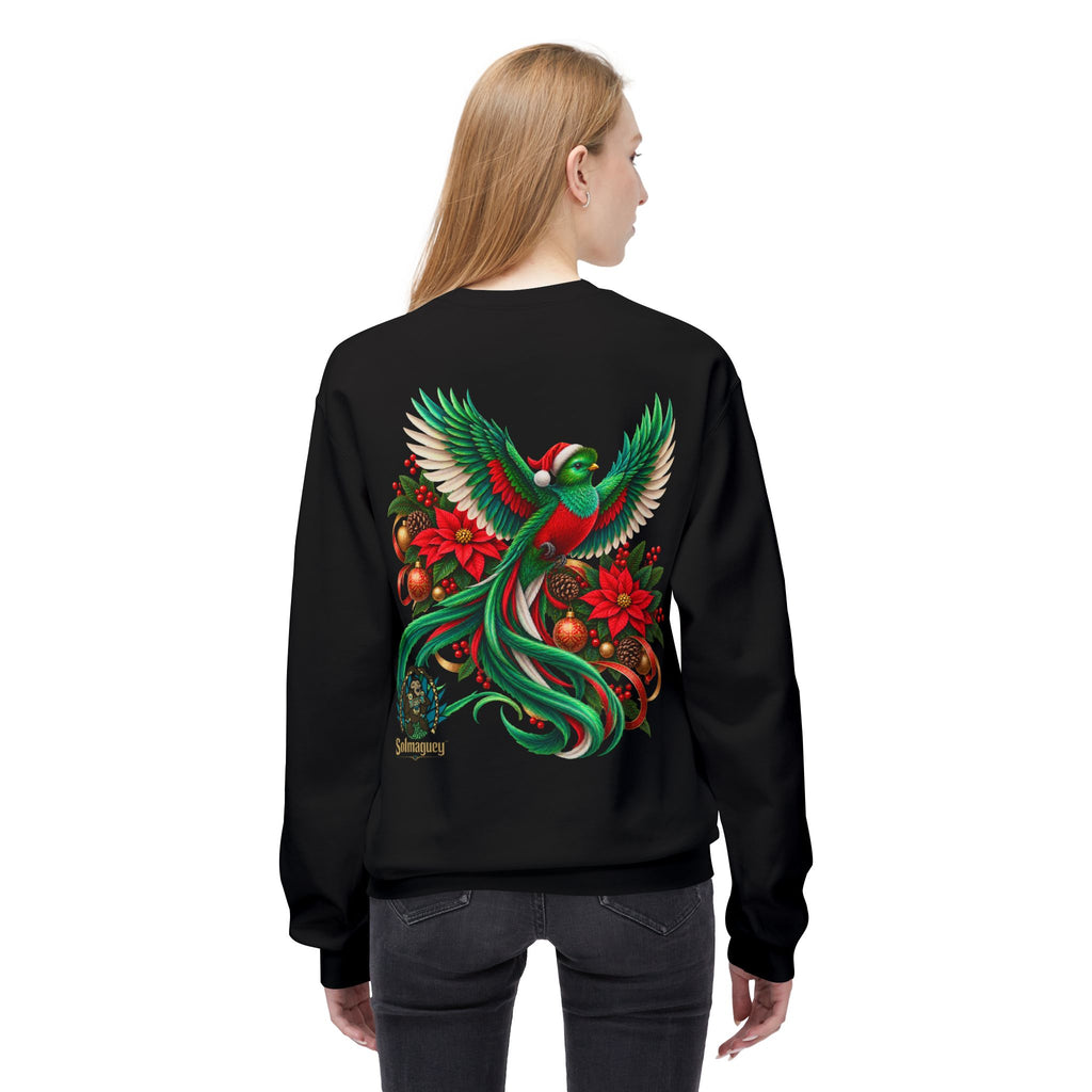 Quetzal Navideño™ Christmas Crewneck Sweatshirt | Festive Quetzal Bird Sweater | Solmaguey™