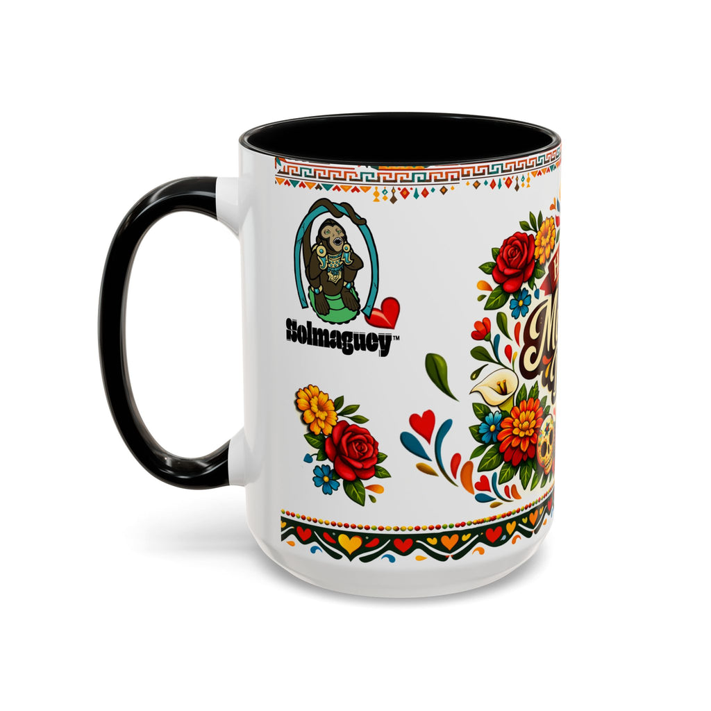 Happy Mother's Day Accent Mug-Colorful Floral Day of the Dead Design (11/15oz)