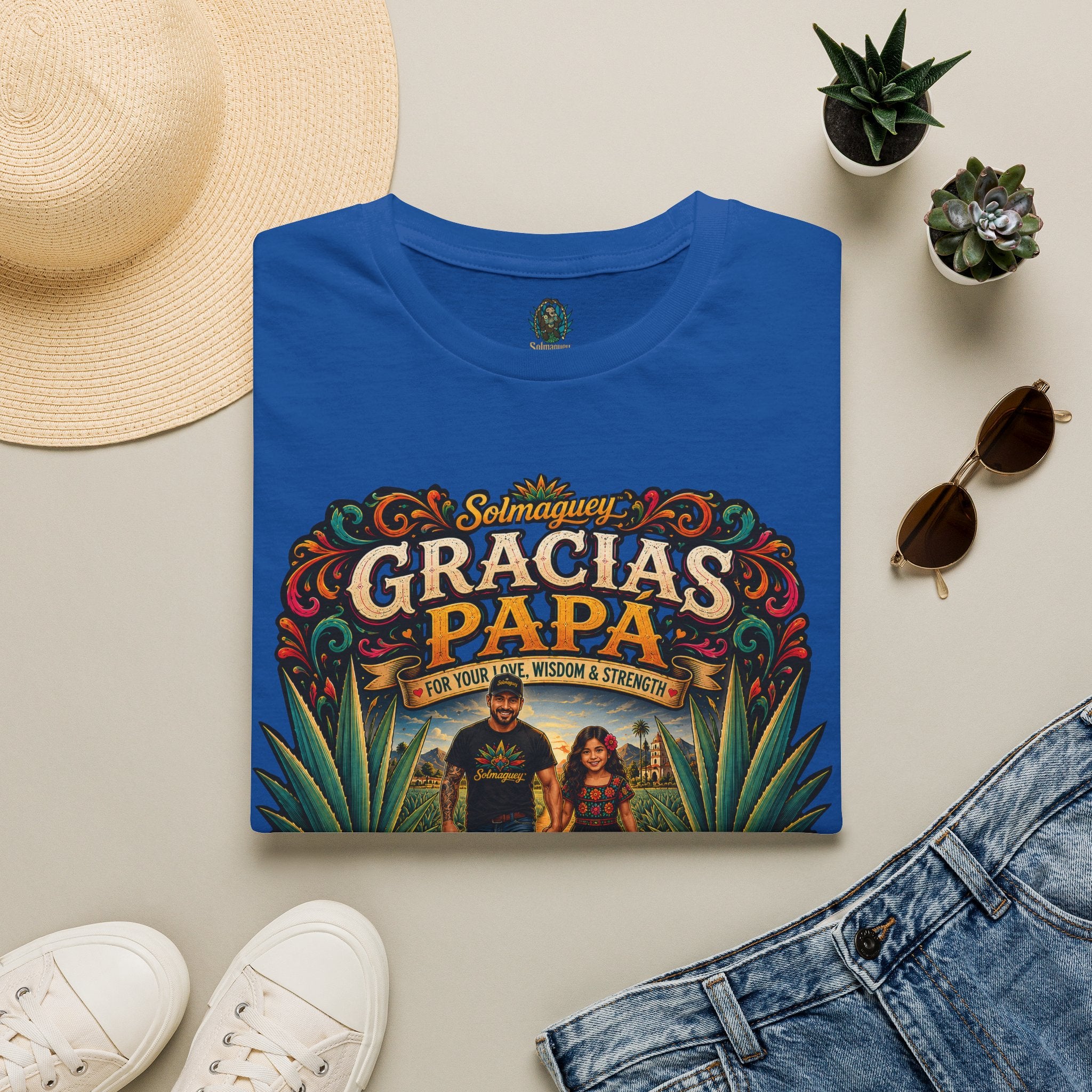 Gracias Papá Shirt, Mexican Dad Gift, Father Daughter Shirt, Latino Father Gift, Hispanic Family Tee, Father's Day Gift for Papa, Mexican Folk Art Shirt