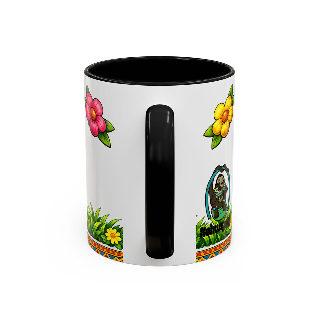 Cute Easter Bunny with Colorful Eggs Mug Accent Coffee Mug EU