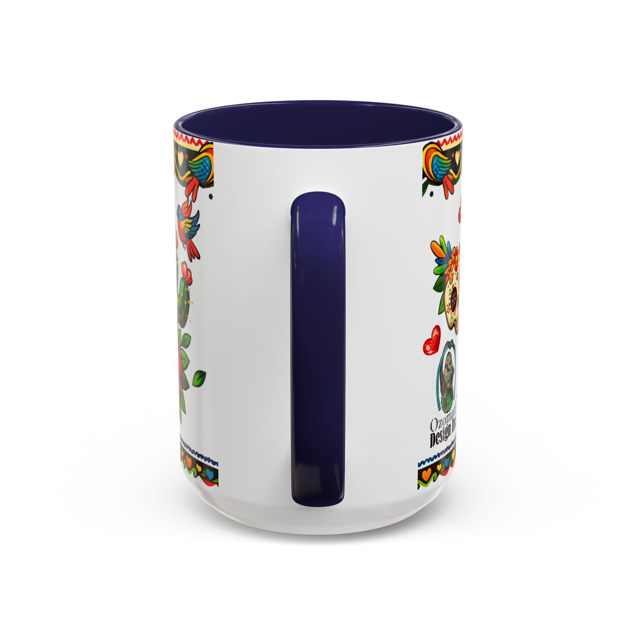 Happy Mother's Day Accent Coffee Mug – Colorful Mexican Folk Art Design