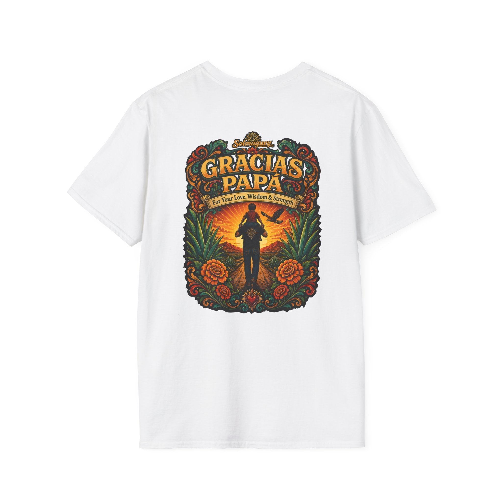 Gracias Papá Shirt, Mexican Dad Gift, Father Son Shirt, Father's Day Gift for Papa, Latino Dad Tee, Hispanic Family Shirt, Folk Art Father Gift