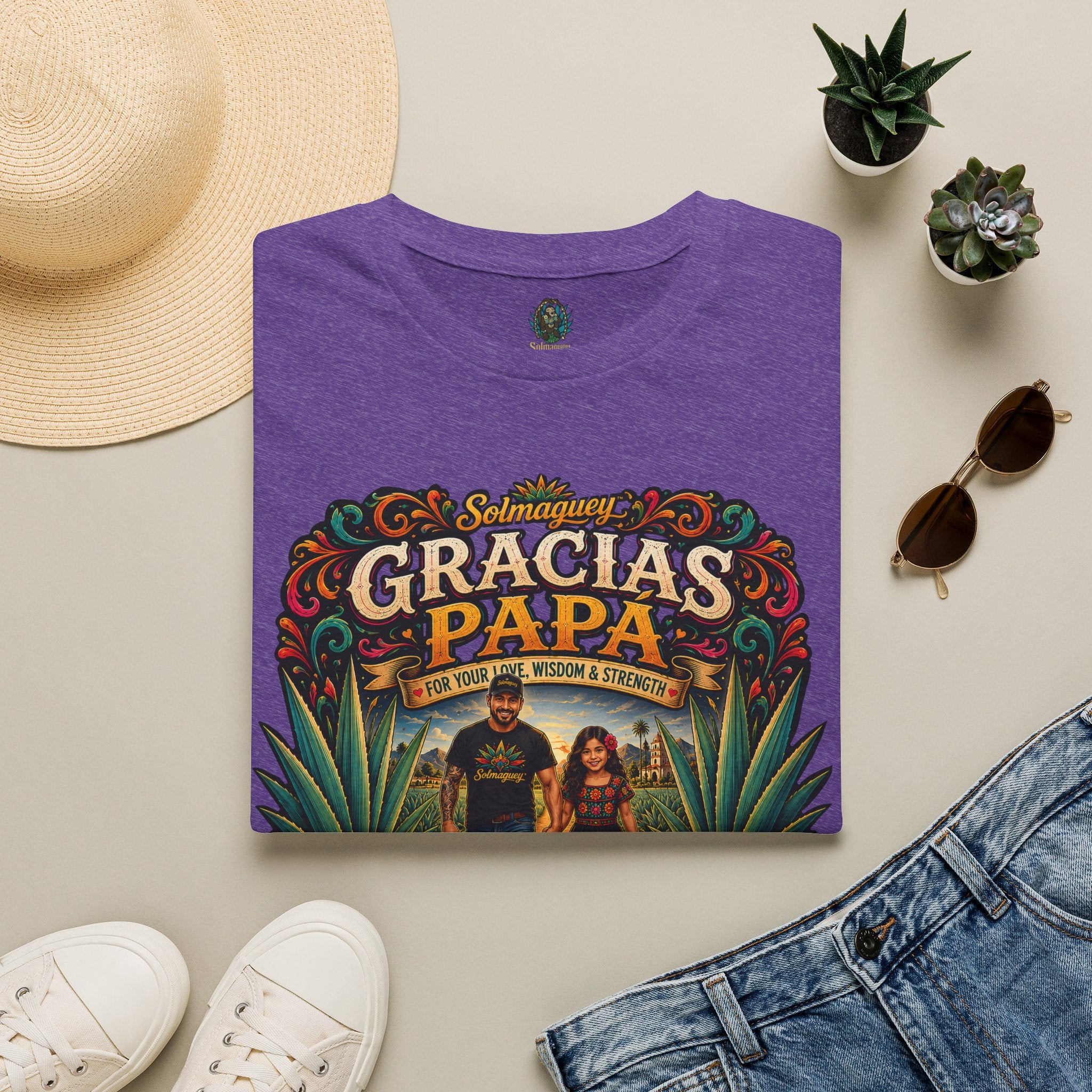 Gracias Papá Shirt, Mexican Dad Gift, Father Daughter Shirt, Latino Father Gift, Hispanic Family Tee, Father's Day Gift for Papa, Mexican Folk Art Shirt
