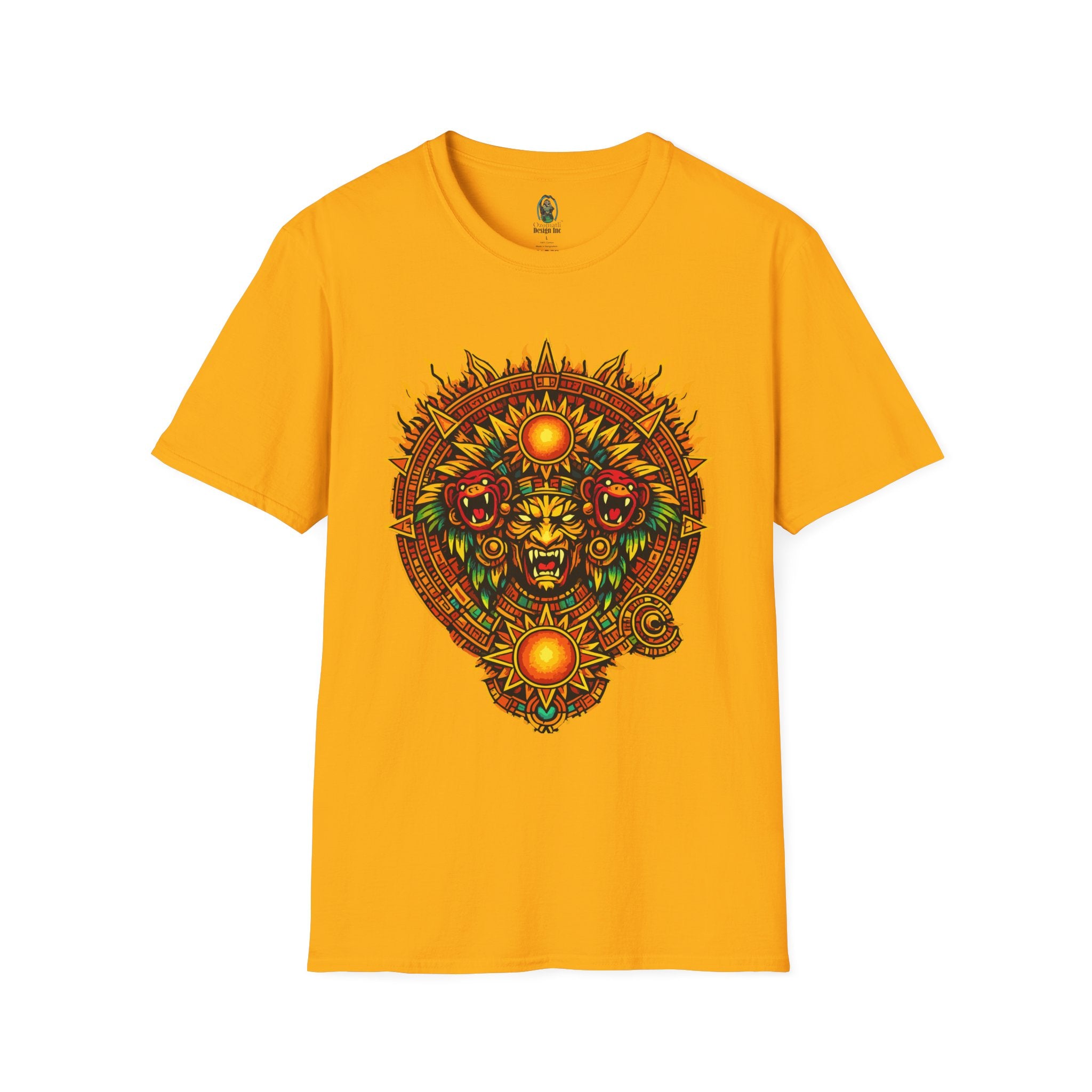 Aztec Skull Sunburst T-Shirt | Tribal Floral Skull Design