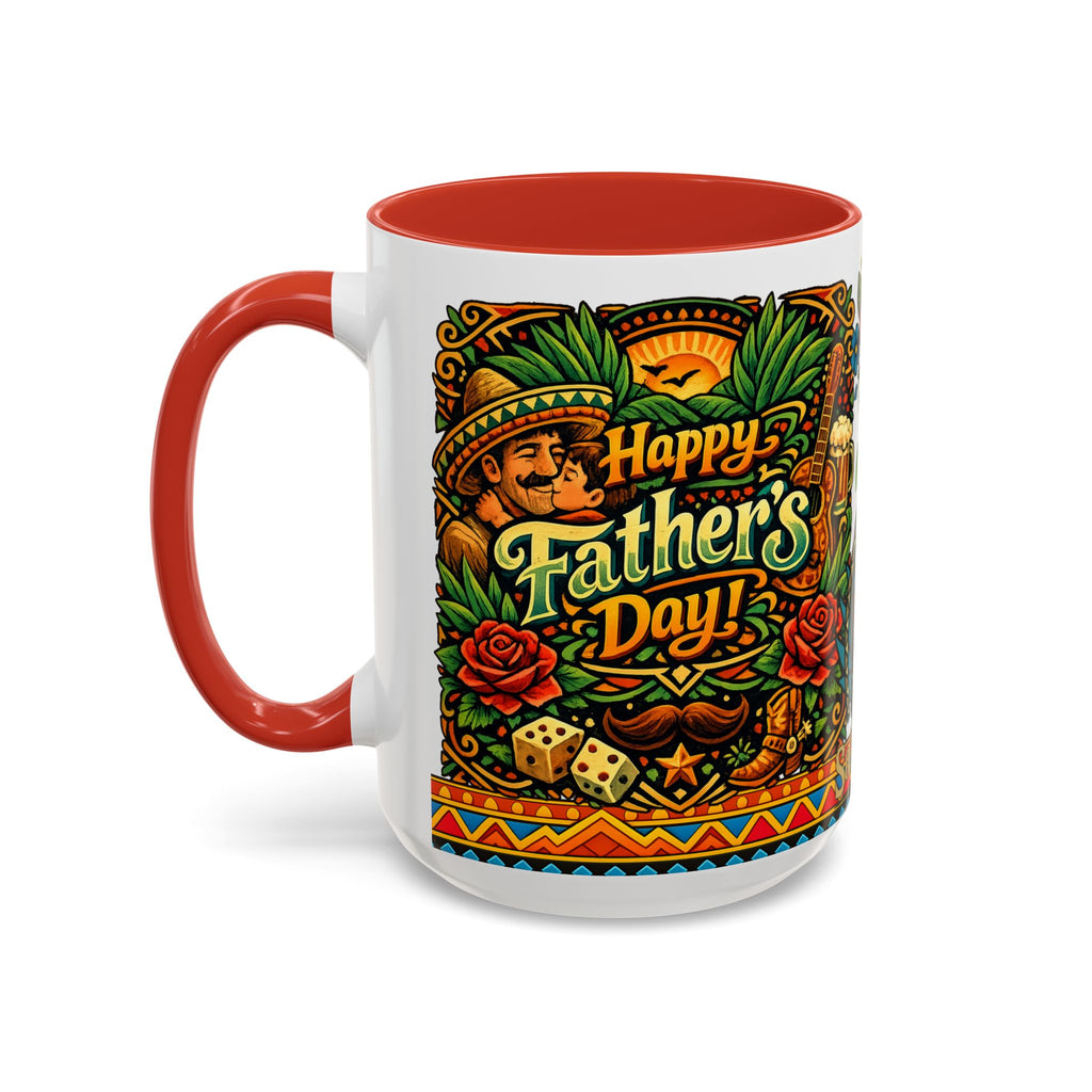 Happy Father's Day Accent Mug — Festive Father's Day Coffee Mug | Solmaguey™
