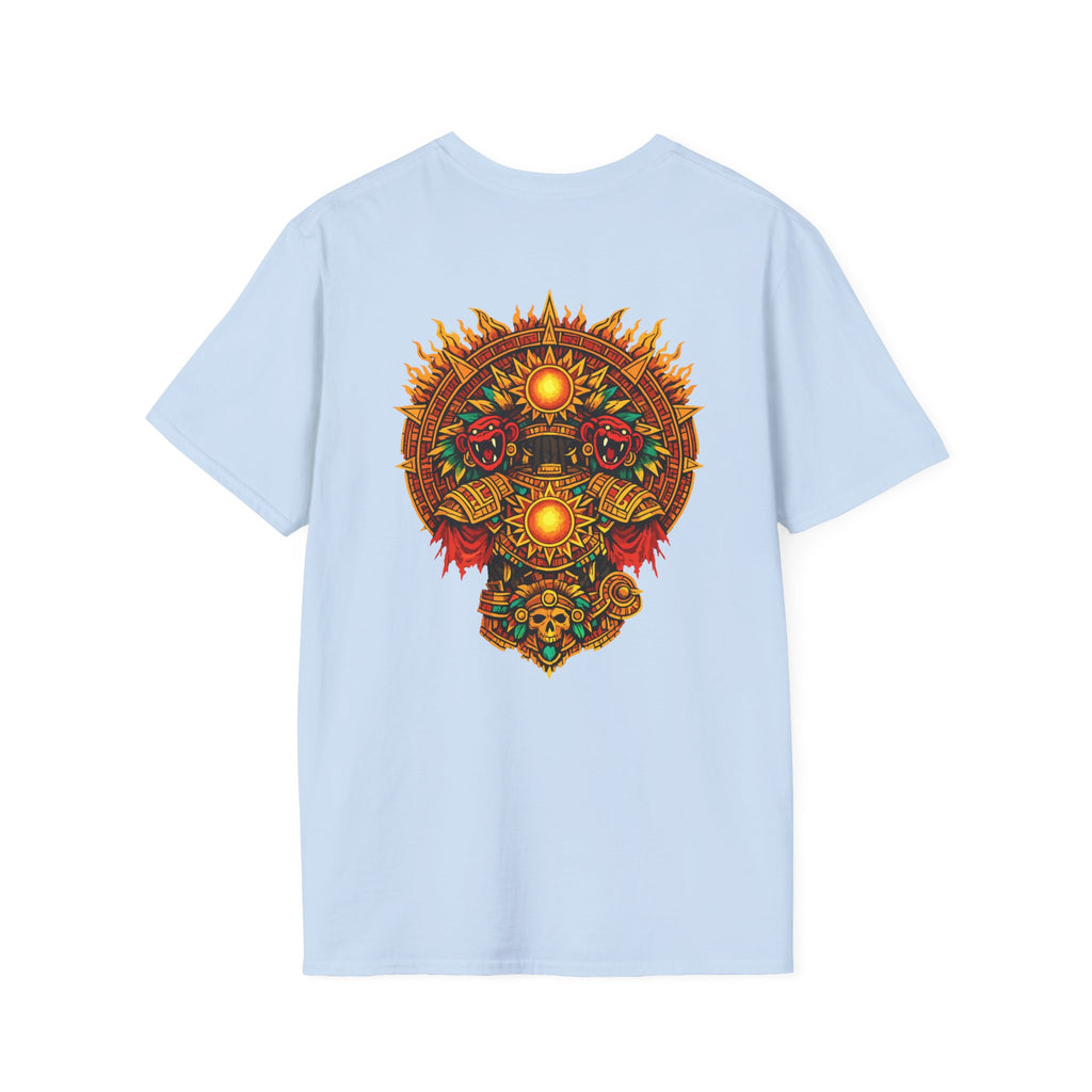Aztec Skull Sunburst T-Shirt | Tribal Floral Skull Design