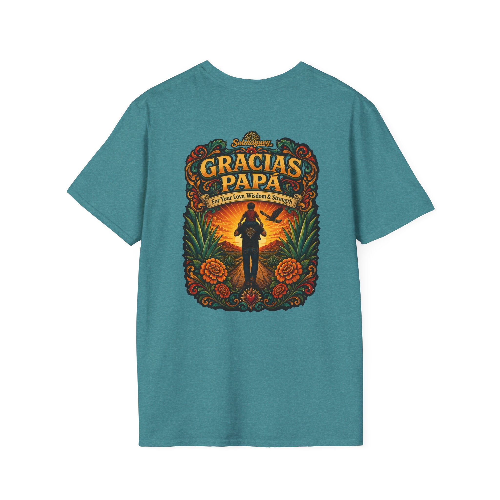 Gracias Papá Shirt, Mexican Dad Gift, Father Son Shirt, Father's Day Gift for Papa, Latino Dad Tee, Hispanic Family Shirt, Folk Art Father Gift