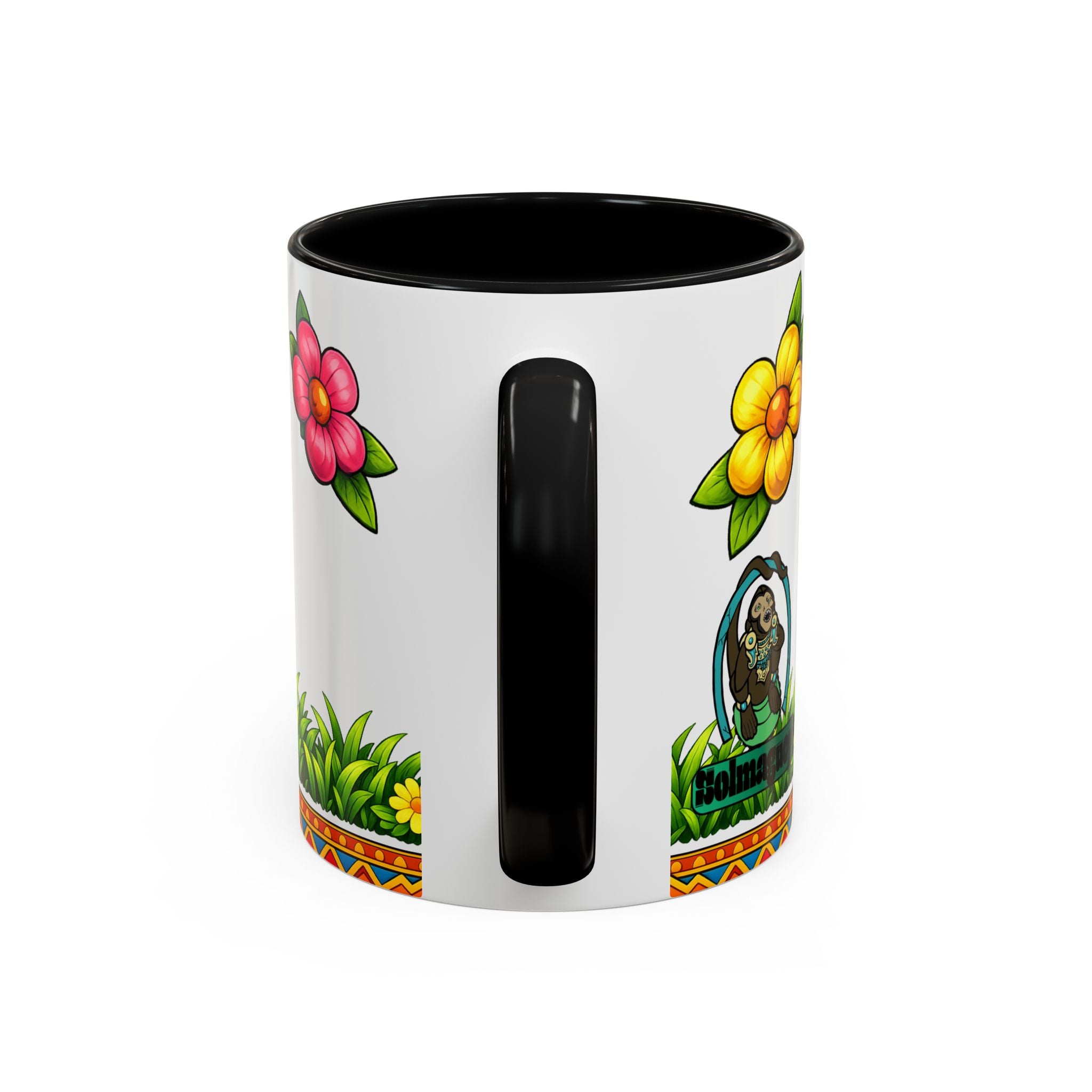 Cute Easter Bunny with Colorful Eggs Mug Accent Coffee Mug