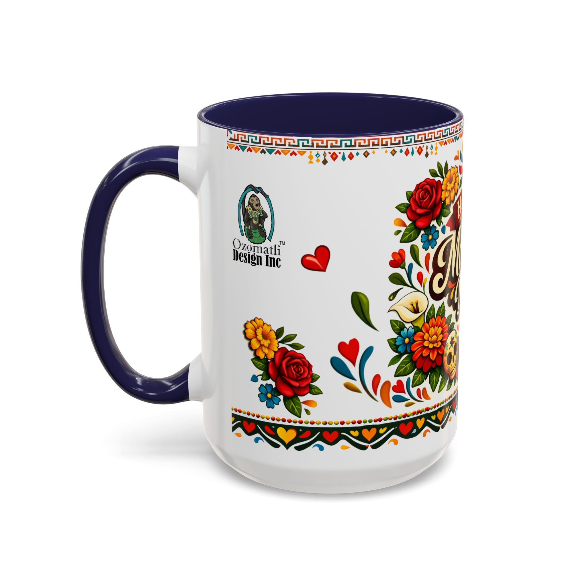 Happy Mother's Day Accent Mug-Colorful Floral Day of the Dead Design (11/15oz)