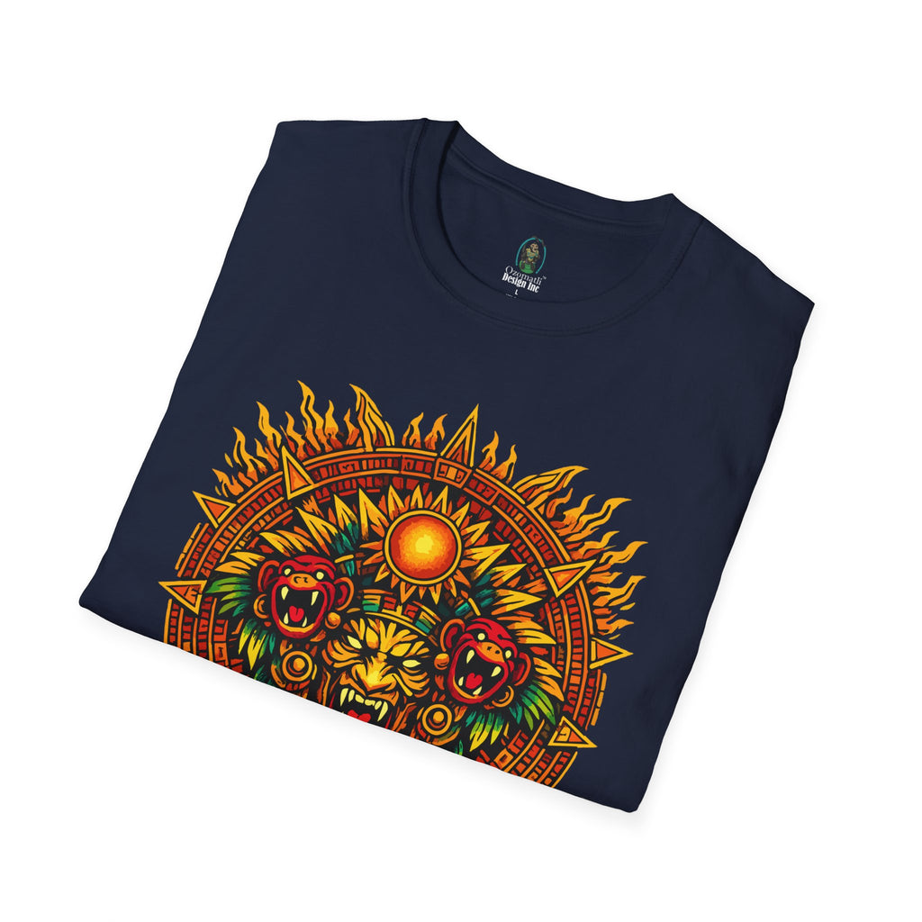 Aztec Skull Sunburst T-Shirt | Tribal Floral Skull Design
