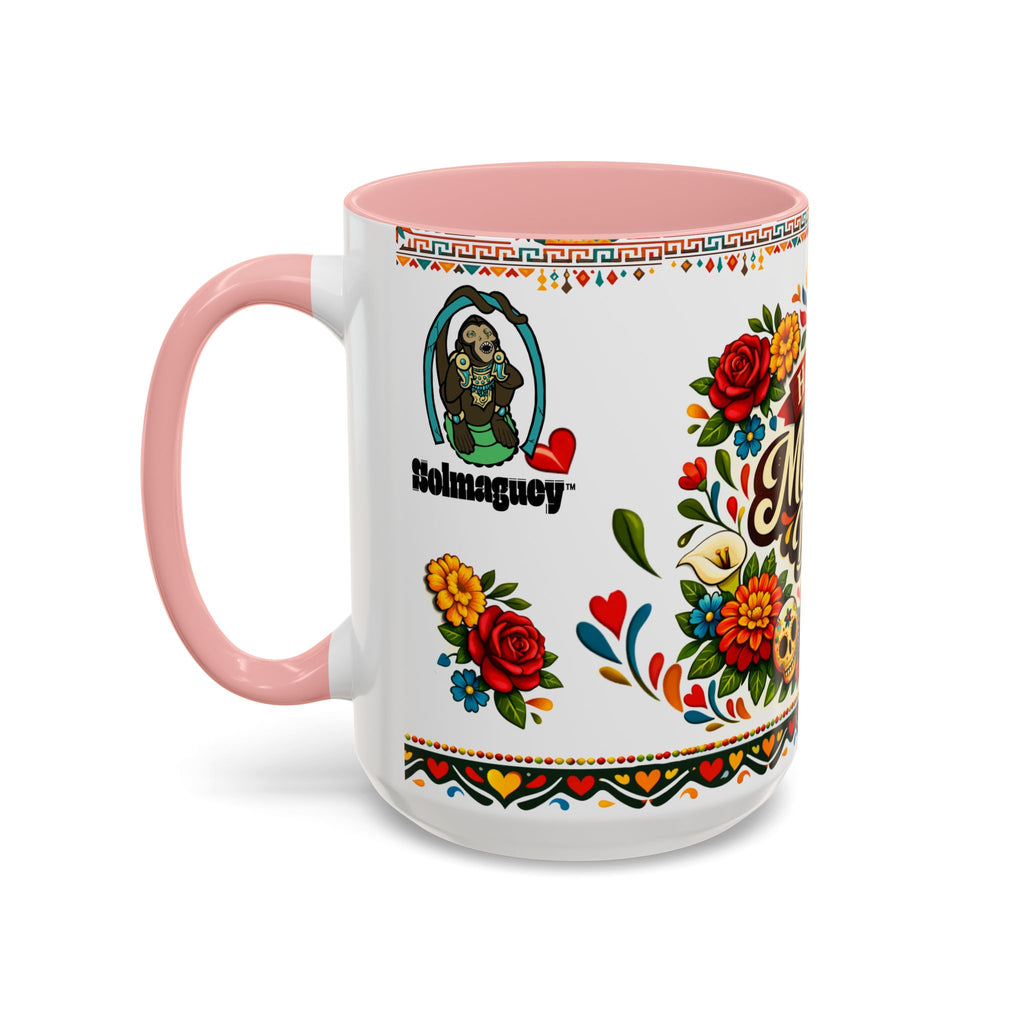 Happy Mother's Day Accent Mug-Colorful Floral Day of the Dead Design (11/15oz)