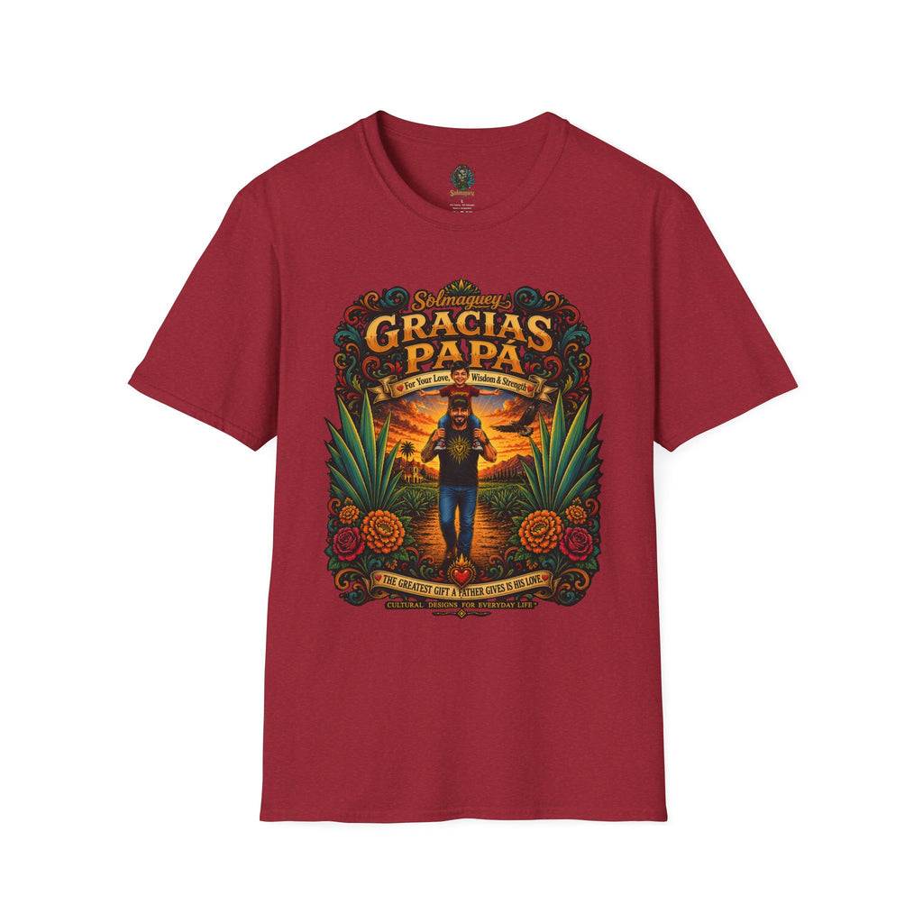 Gracias Papá Shirt, Mexican Dad Gift, Father Son Shirt, Father's Day Gift for Papa, Latino Dad Tee, Hispanic Family Shirt, Folk Art Father Gift