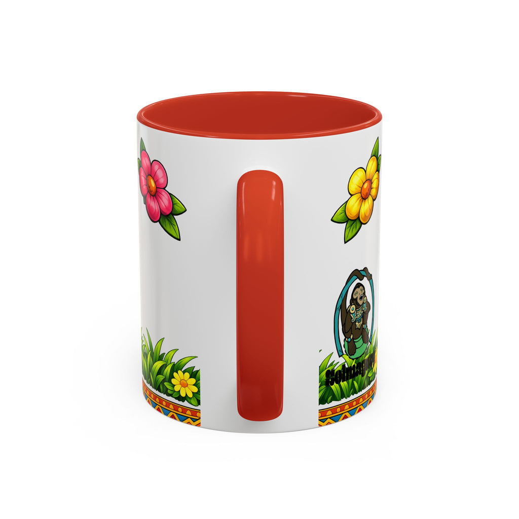 Cute Easter Bunny with Colorful Eggs Mug Accent Coffee Mug EU
