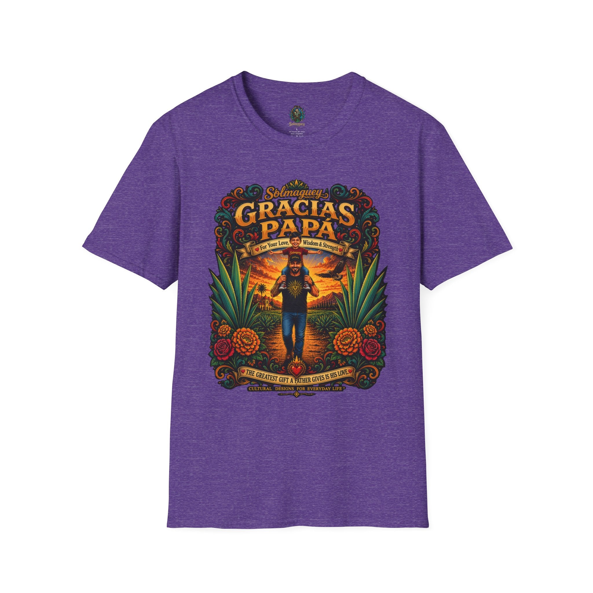 Gracias Papá Shirt, Mexican Dad Gift, Father Son Shirt, Father's Day Gift for Papa, Latino Dad Tee, Hispanic Family Shirt, Folk Art Father Gift