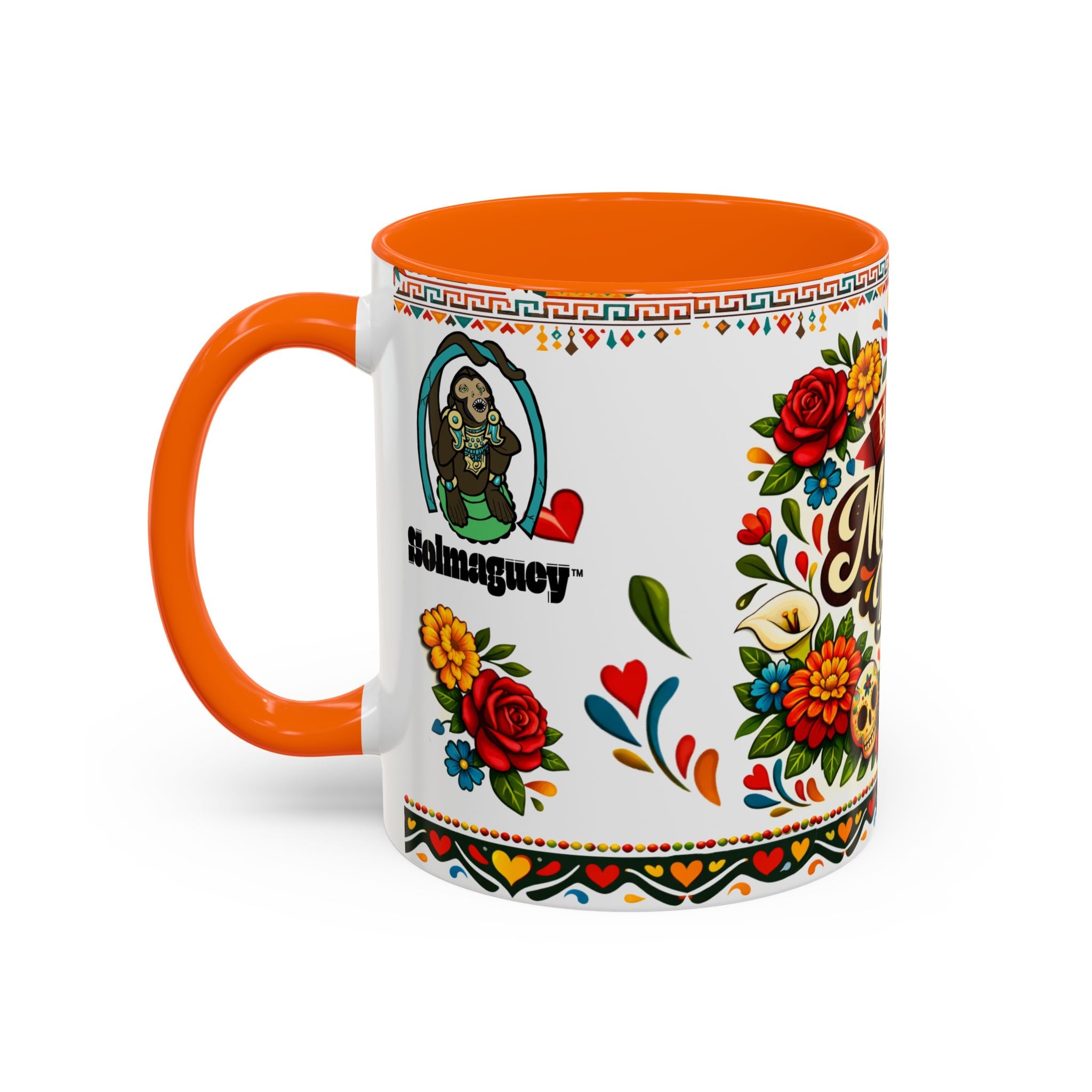 Happy Mother's Day Accent Mug-Colorful Floral Day of the Dead Design (11/15oz)