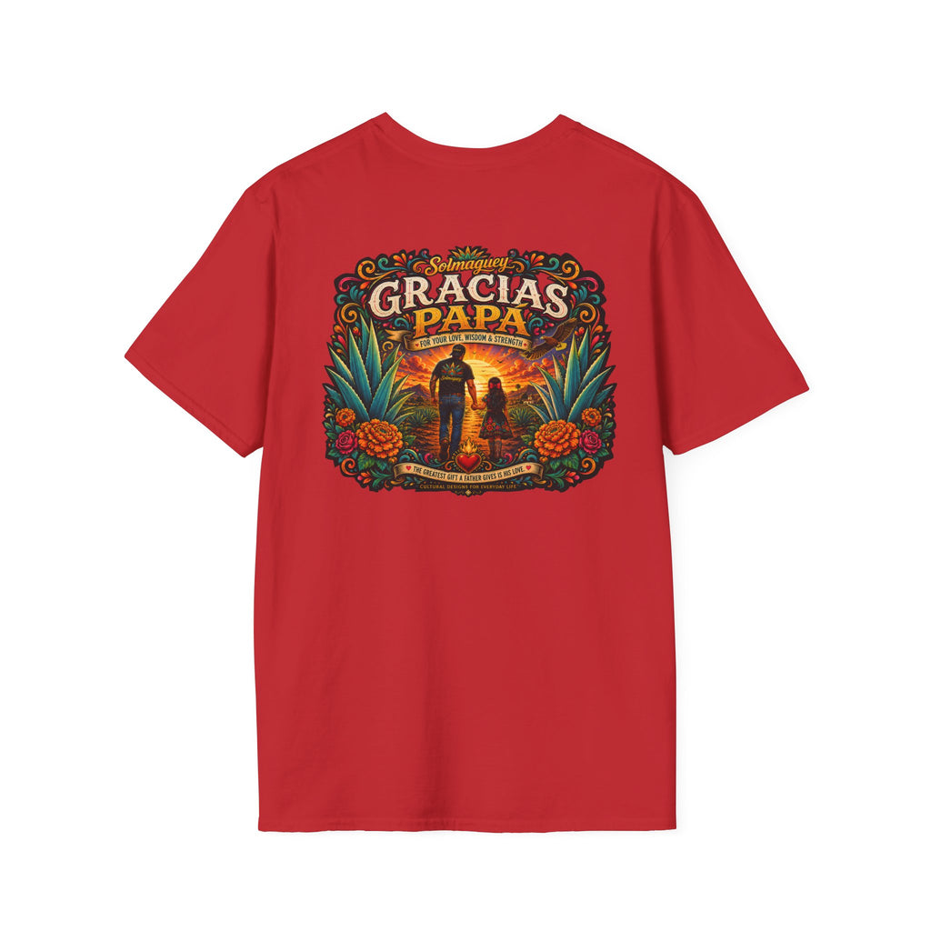 Gracias Papá Shirt, Mexican Dad Gift, Father Daughter Shirt, Latino Father Gift, Hispanic Family Tee, Father's Day Gift for Papa, Mexican Folk Art Shirt