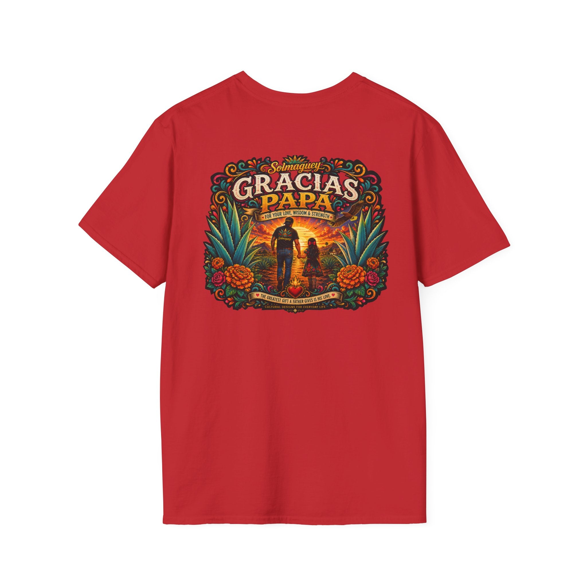 Gracias Papá Shirt, Mexican Dad Gift, Father Daughter Shirt, Latino Father Gift, Hispanic Family Tee, Father's Day Gift for Papa, Mexican Folk Art Shirt