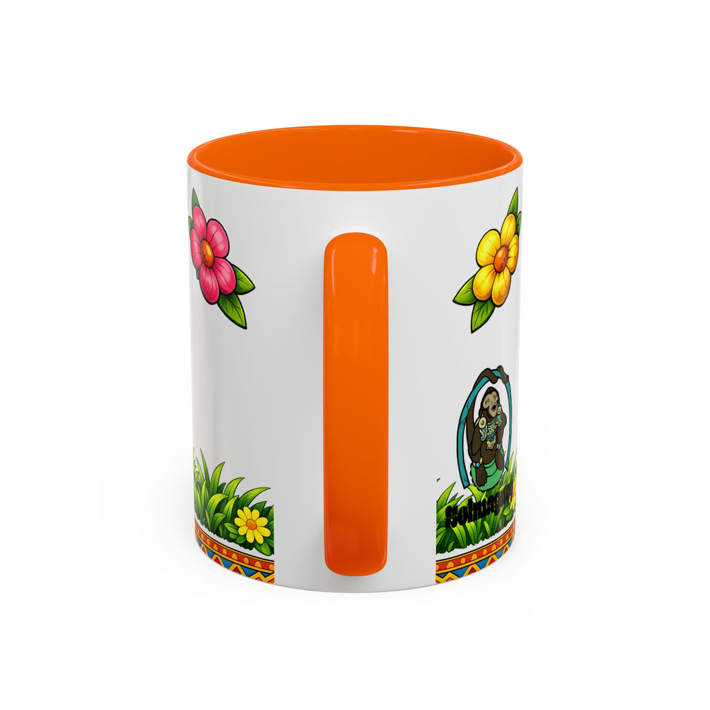 Cute Easter Bunny with Colorful Eggs Mug Accent Coffee Mug EU
