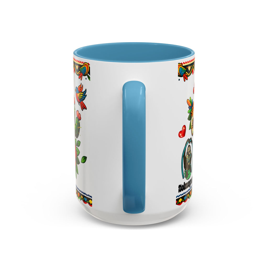 Happy Mother's Day Accent Coffee Mug – Colorful Mexican Folk Art Design