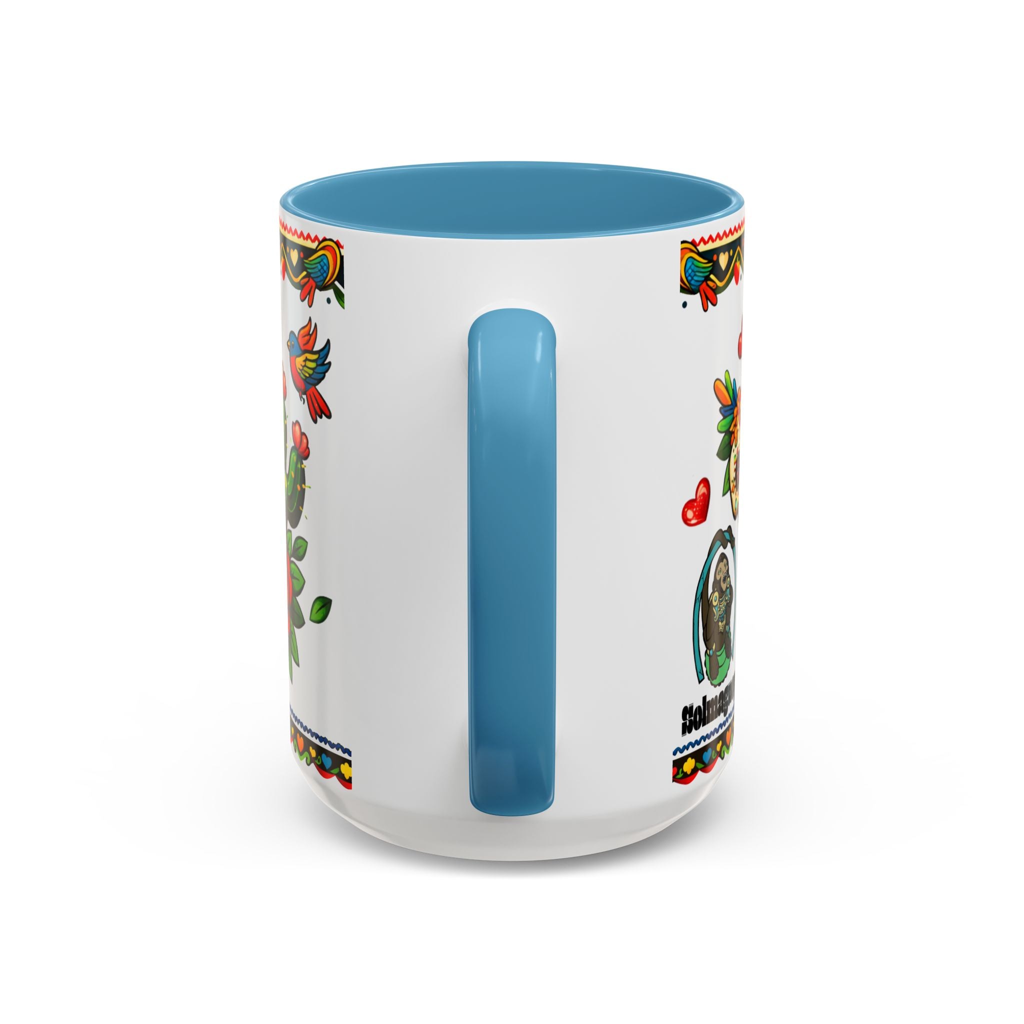 Happy Mother's Day Accent Coffee Mug – Colorful Mexican Folk Art Design