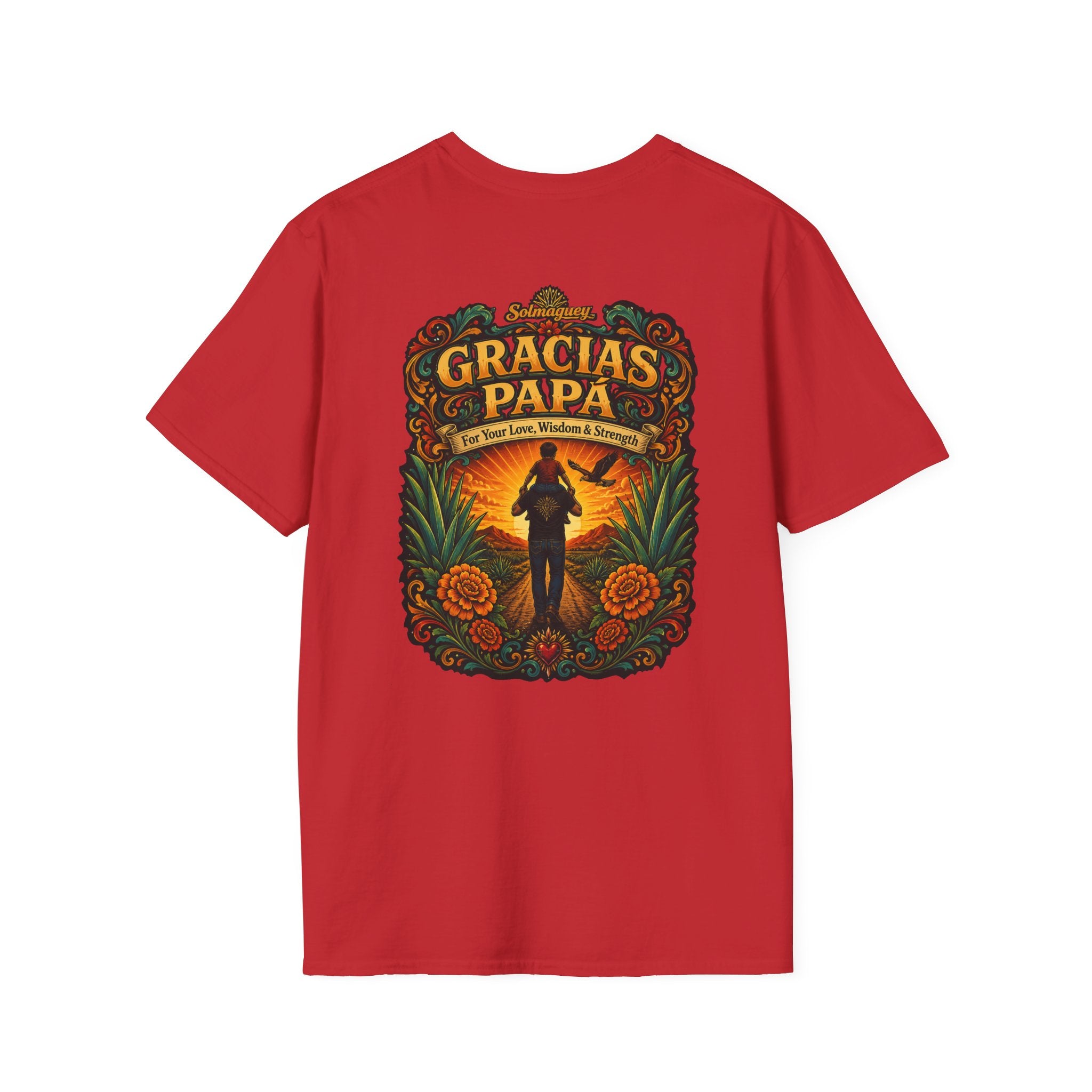 Gracias Papá Shirt, Mexican Dad Gift, Father Son Shirt, Father's Day Gift for Papa, Latino Dad Tee, Hispanic Family Shirt, Folk Art Father Gift