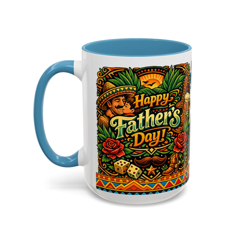 Happy Father's Day Accent Mug — Festive Father's Day Coffee Mug | Solmaguey™