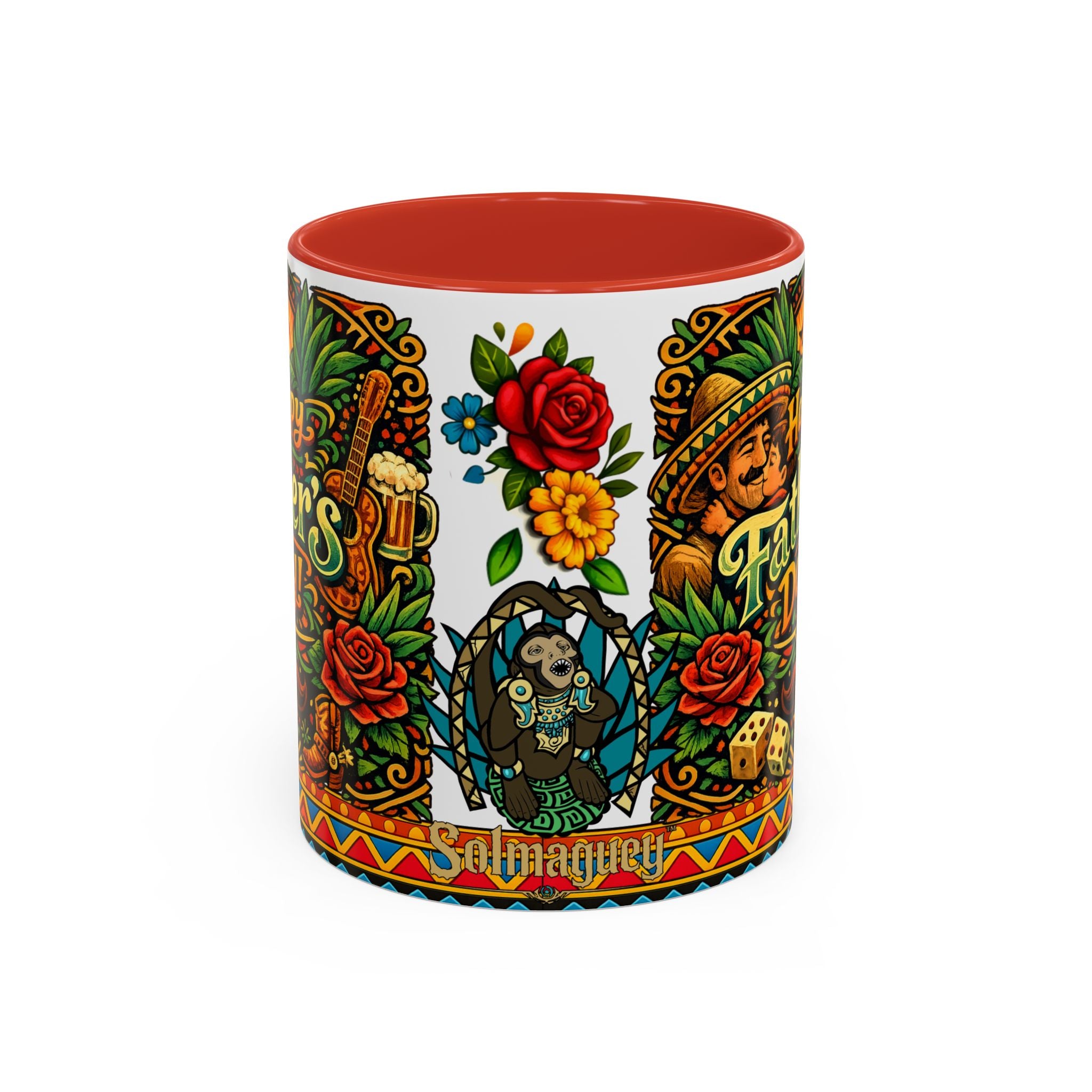 Happy Father's Day Accent Mug — Festive Father's Day Coffee Mug | Solmaguey™