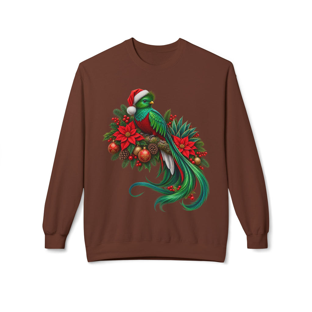 Quetzal Navideño™ Christmas Crewneck Sweatshirt | Festive Quetzal Bird Sweater | Solmaguey™