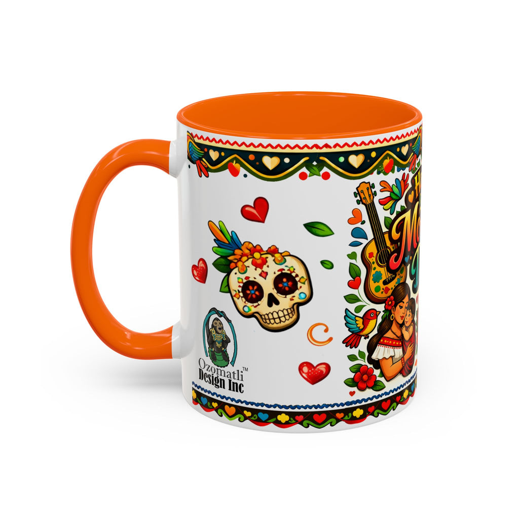 Happy Mother's Day Accent Coffee Mug – Colorful Mexican Folk Art Design