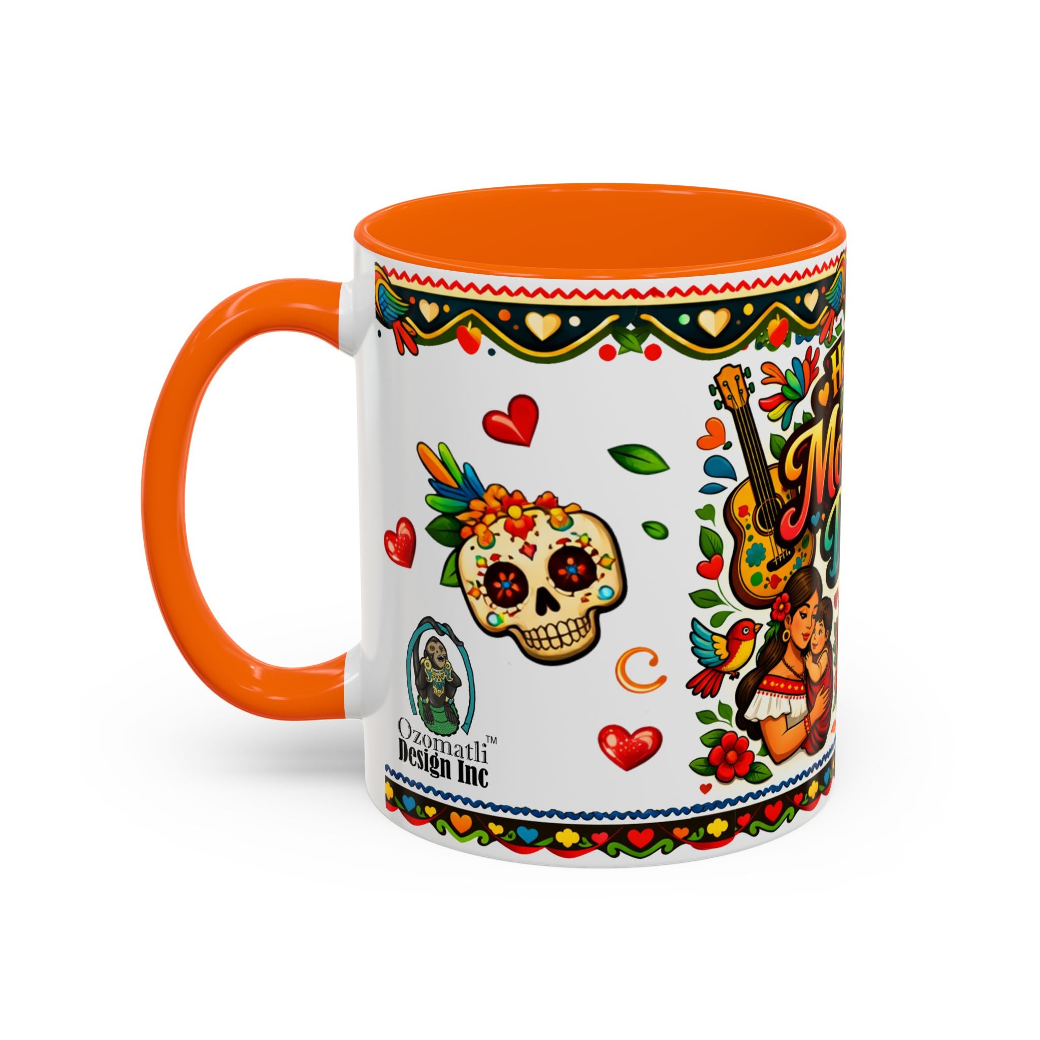 Happy Mother's Day Accent Coffee Mug – Colorful Mexican Folk Art Design