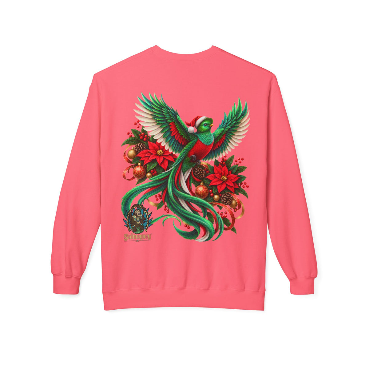 Quetzal Navideño™ Christmas Crewneck Sweatshirt | Festive Quetzal Bird Sweater | Solmaguey™