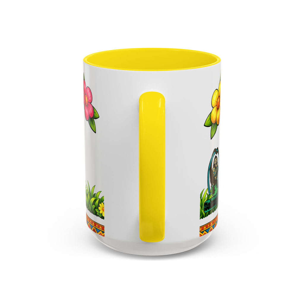 Cute Easter Bunny with Colorful Eggs Mug Accent Coffee Mug