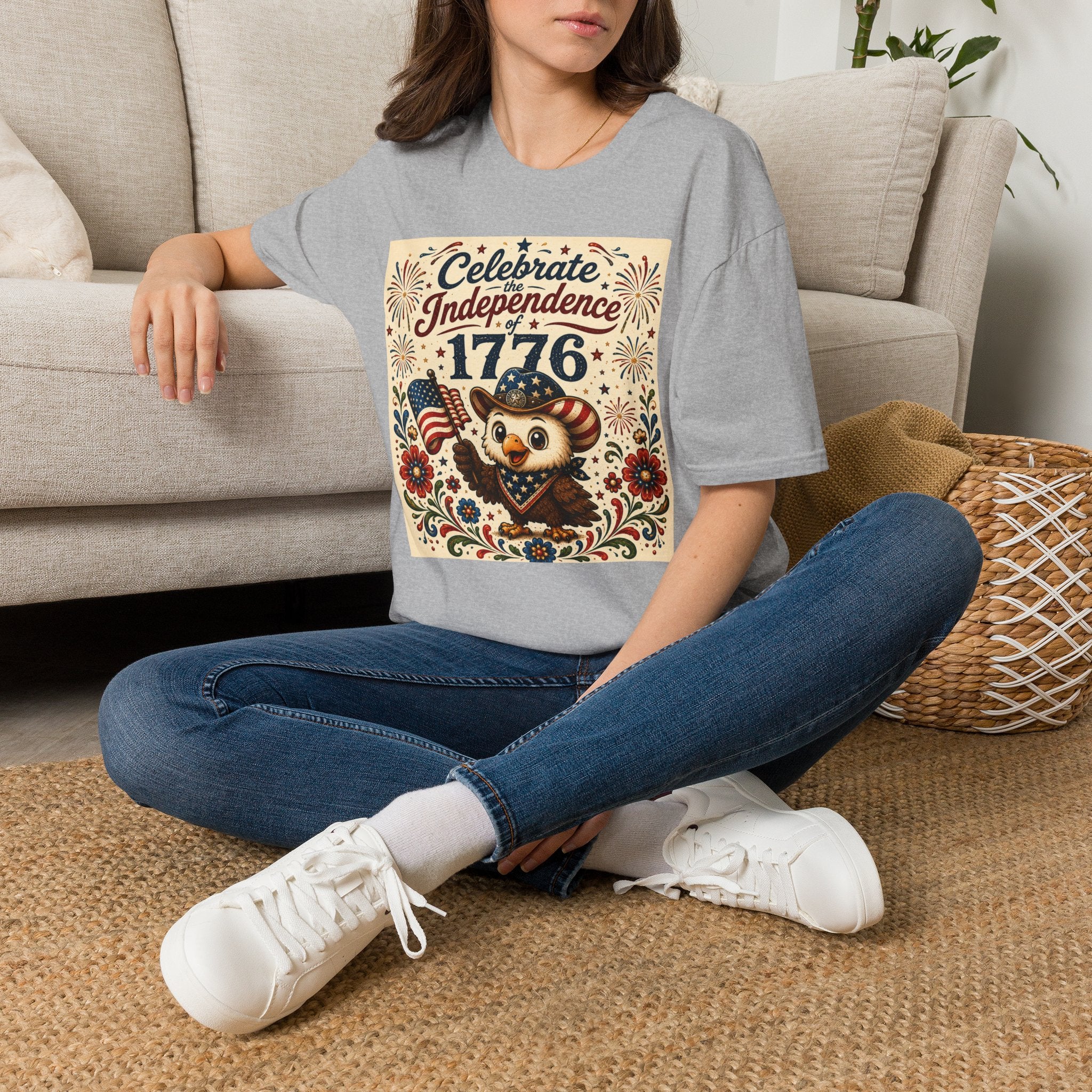 1776 Independence Day Eagle T-Shirt | Patriotic American Flag Shirt | 4th of July Celebration Tee