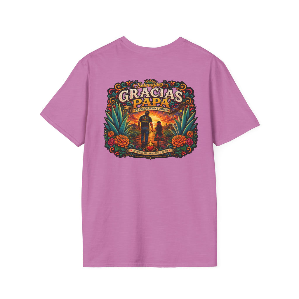 Gracias Papá Shirt, Mexican Dad Gift, Father Daughter Shirt, Latino Father Gift, Hispanic Family Tee, Father's Day Gift for Papa, Mexican Folk Art Shirt