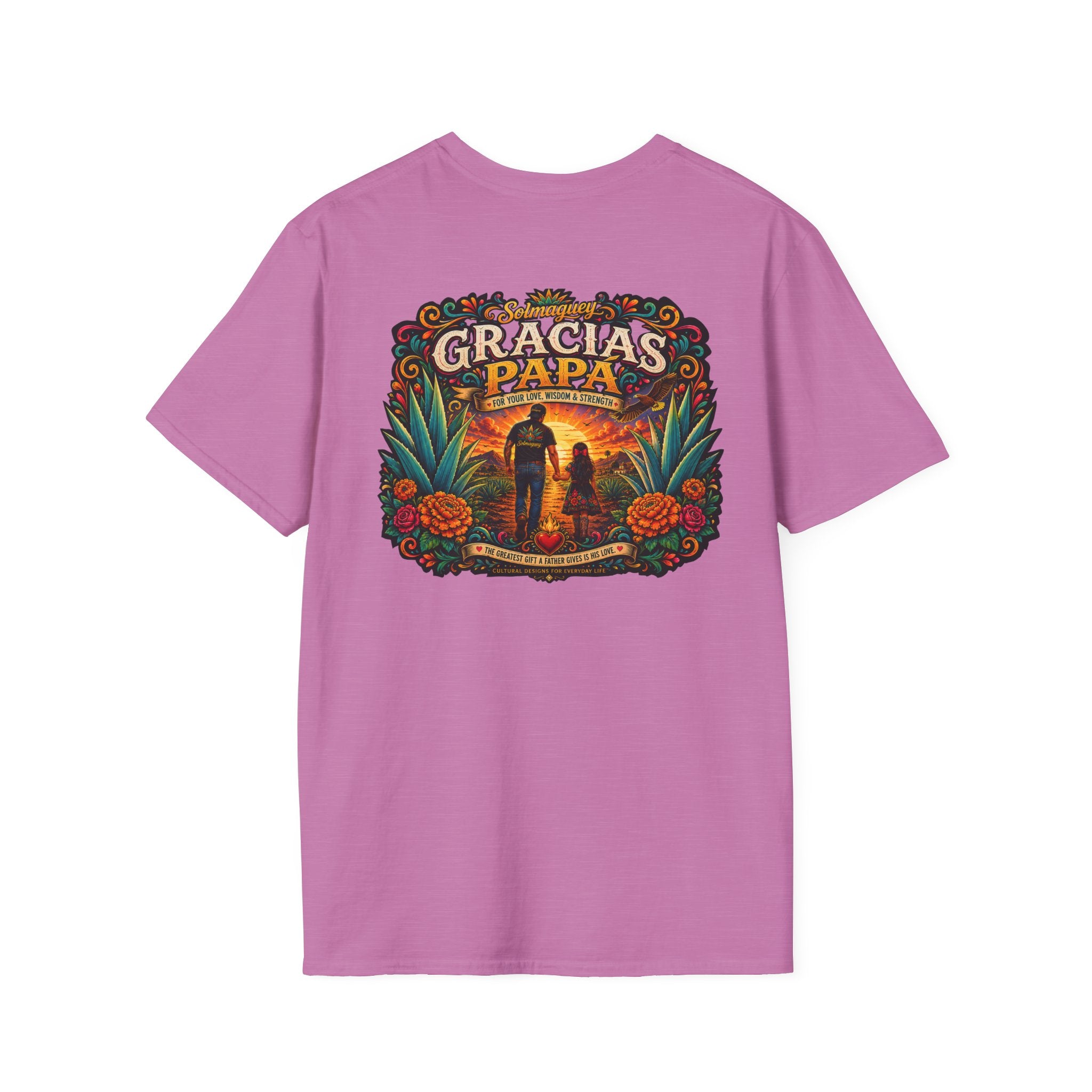 Gracias Papá Shirt, Mexican Dad Gift, Father Daughter Shirt, Latino Father Gift, Hispanic Family Tee, Father's Day Gift for Papa, Mexican Folk Art Shirt