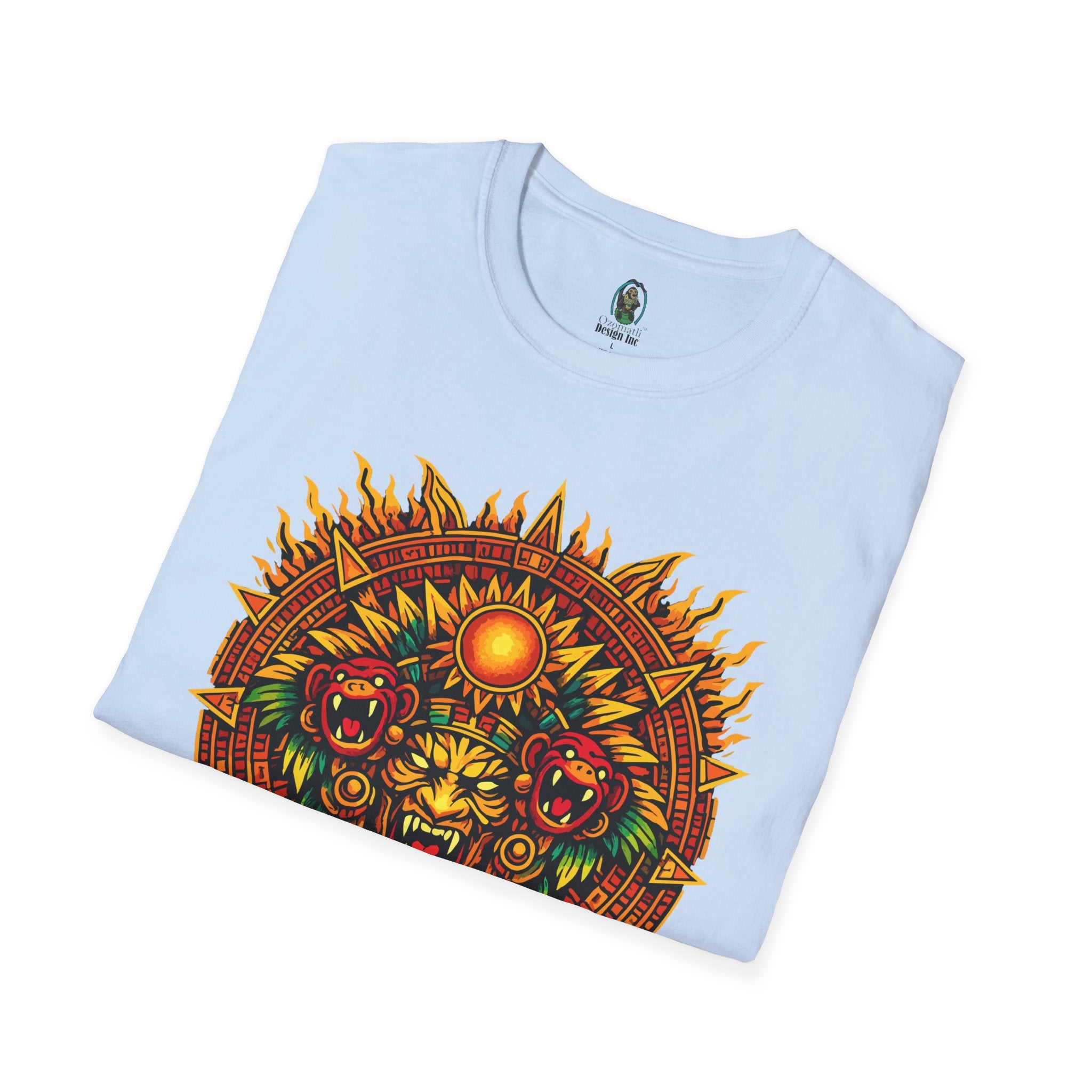 Aztec Skull Sunburst T-Shirt | Tribal Floral Skull Design