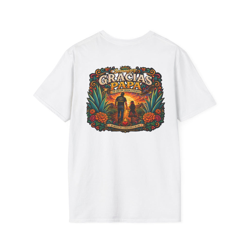 Gracias Papá Shirt, Mexican Dad Gift, Father Daughter Shirt, Latino Father Gift, Hispanic Family Tee, Father's Day Gift for Papa, Mexican Folk Art Shirt