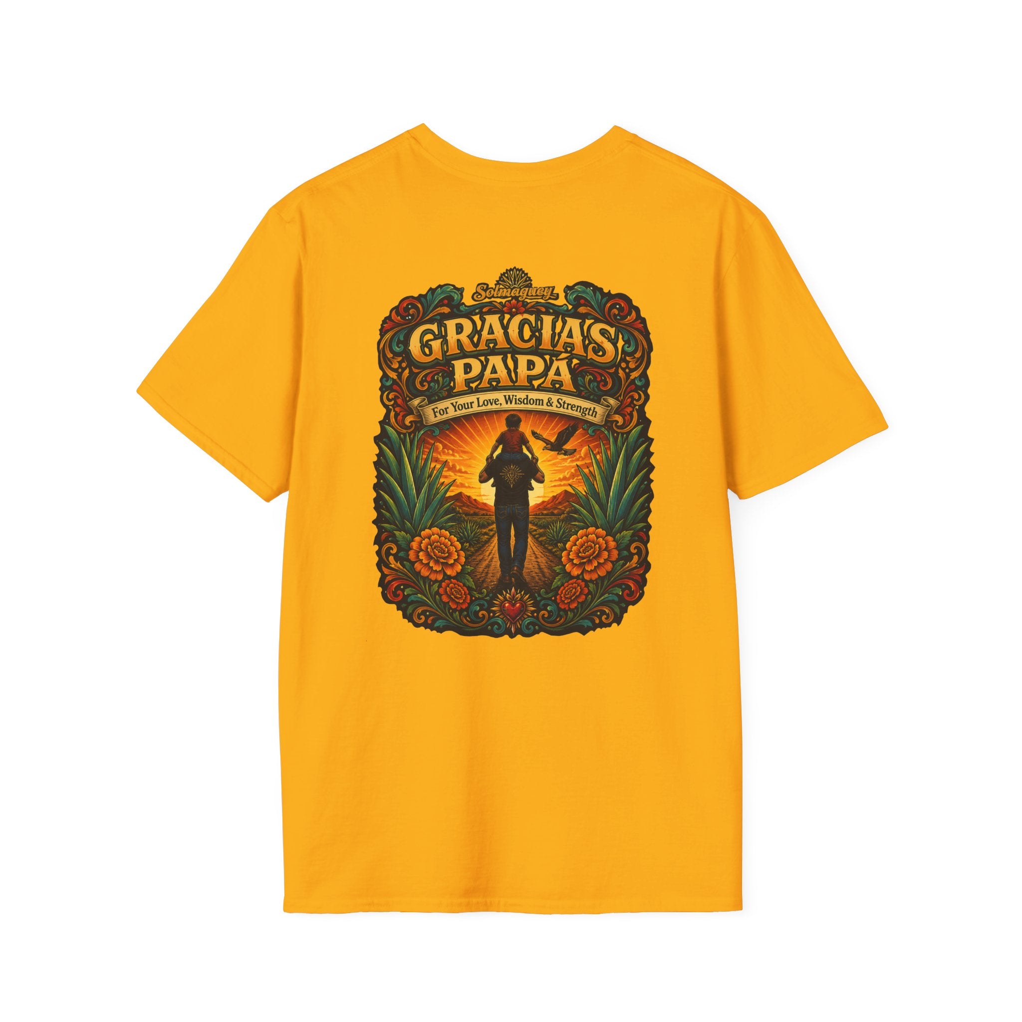 Gracias Papá Shirt, Mexican Dad Gift, Father Son Shirt, Father's Day Gift for Papa, Latino Dad Tee, Hispanic Family Shirt, Folk Art Father Gift
