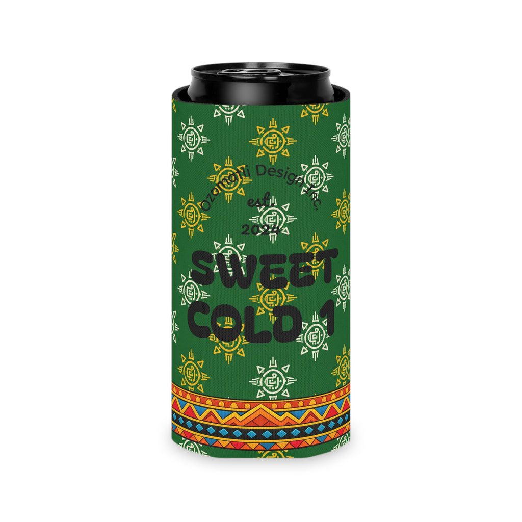 Aztec Monkey Warrior Can Cooler — “Sweet Cold 1” Insulated Beverage Holder