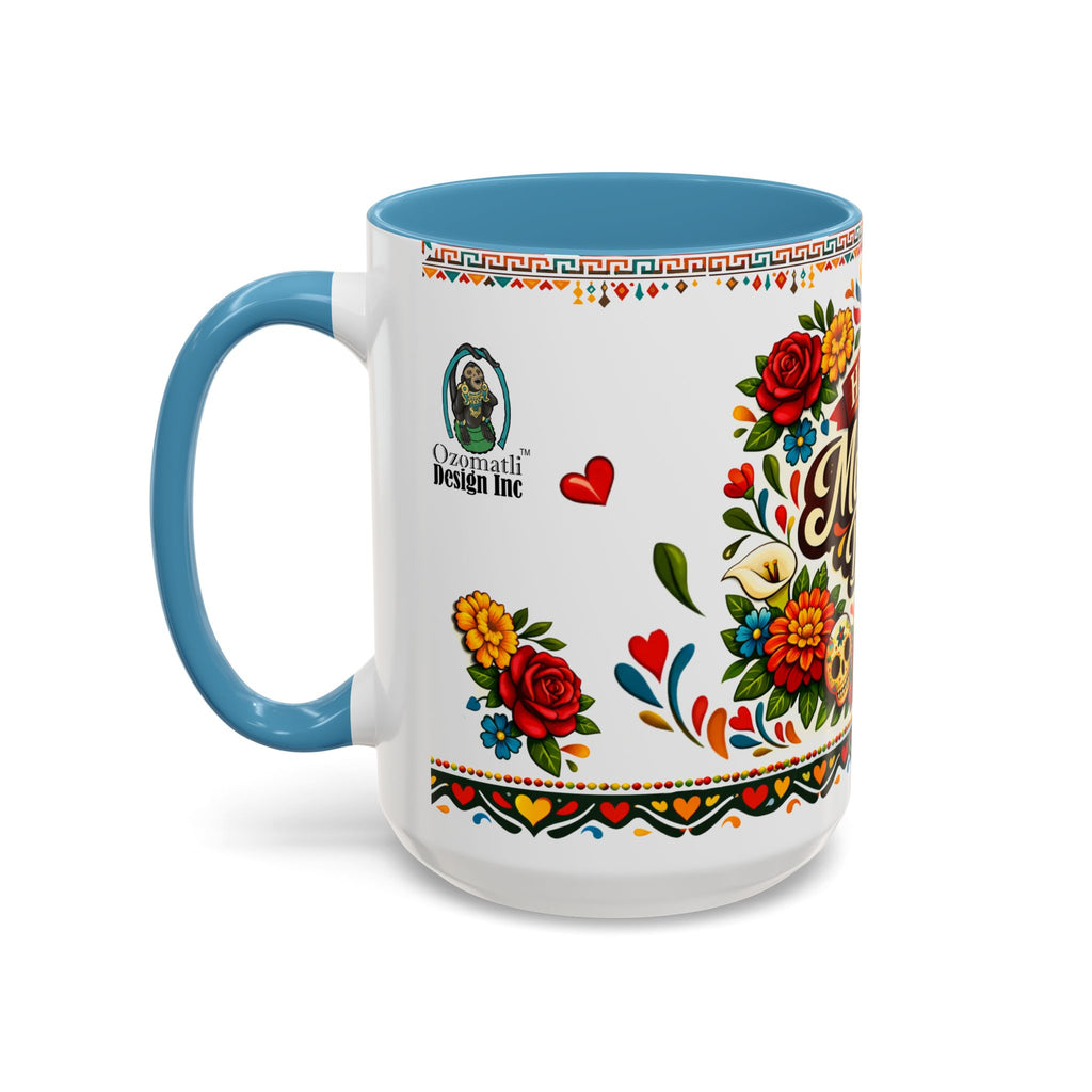 Happy Mother's Day Accent Mug-Colorful Floral Day of the Dead Design (11/15oz)