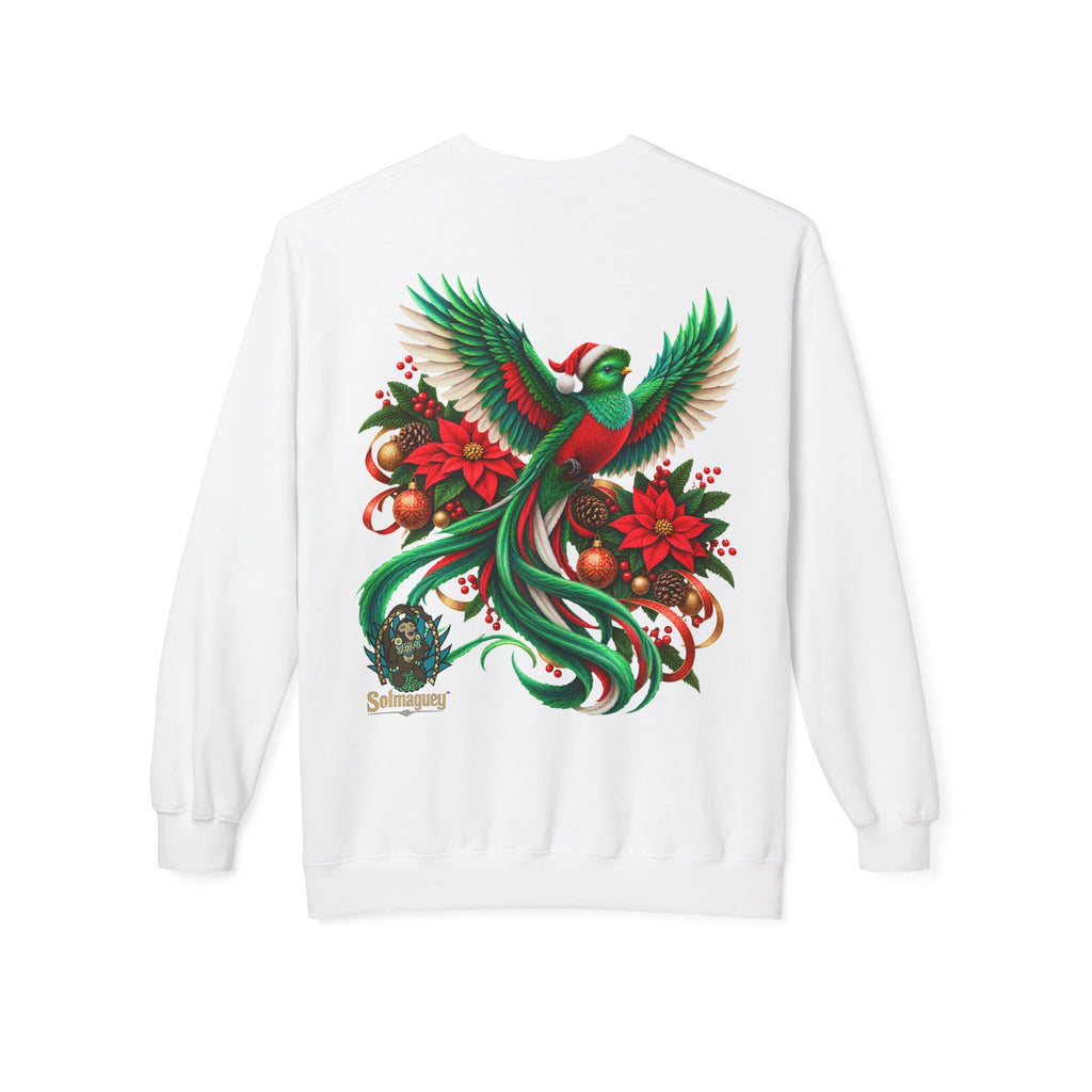 Quetzal Navideño™ Christmas Crewneck Sweatshirt | Festive Quetzal Bird Sweater | Solmaguey™