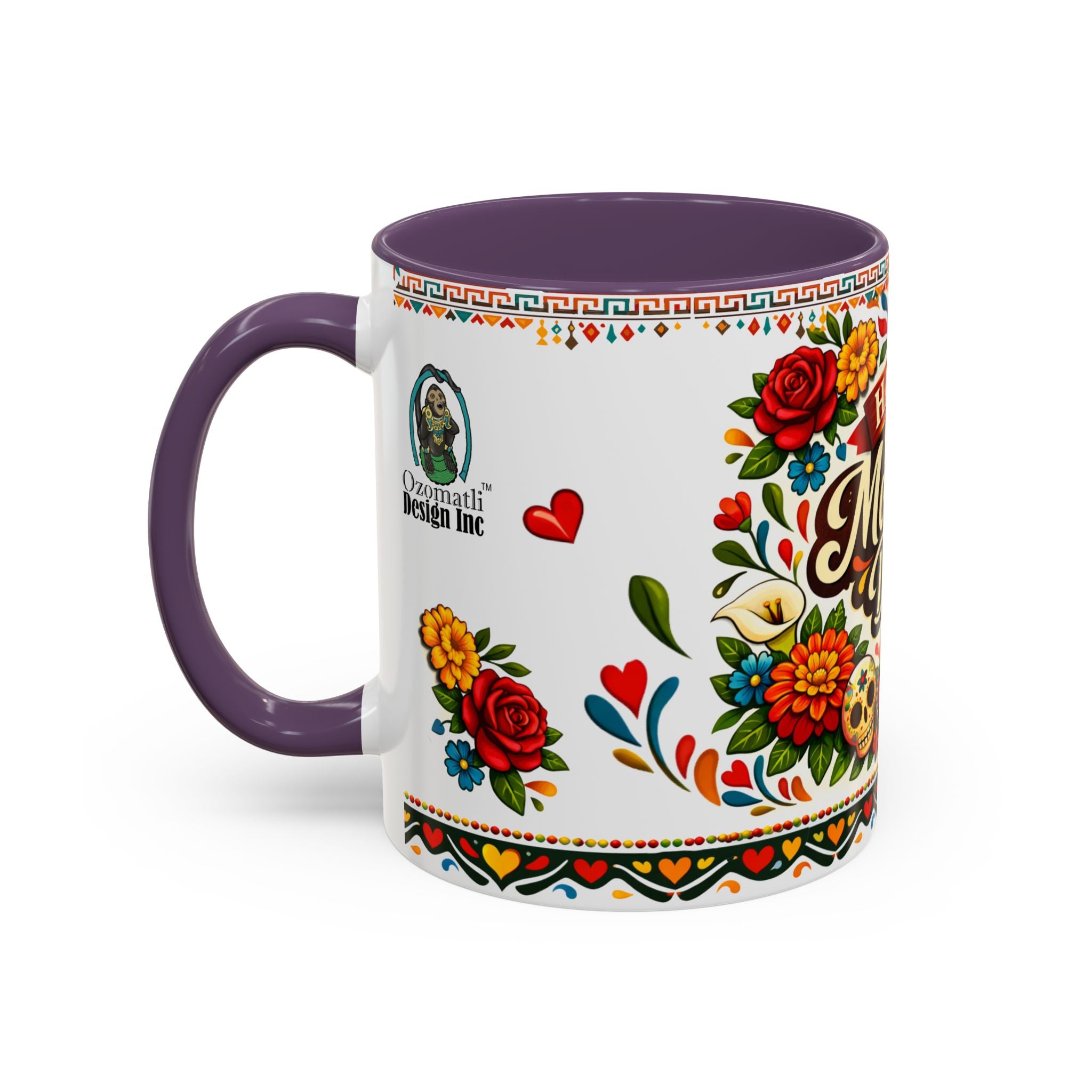 Happy Mother's Day Accent Mug-Colorful Floral Day of the Dead Design (11/15oz)