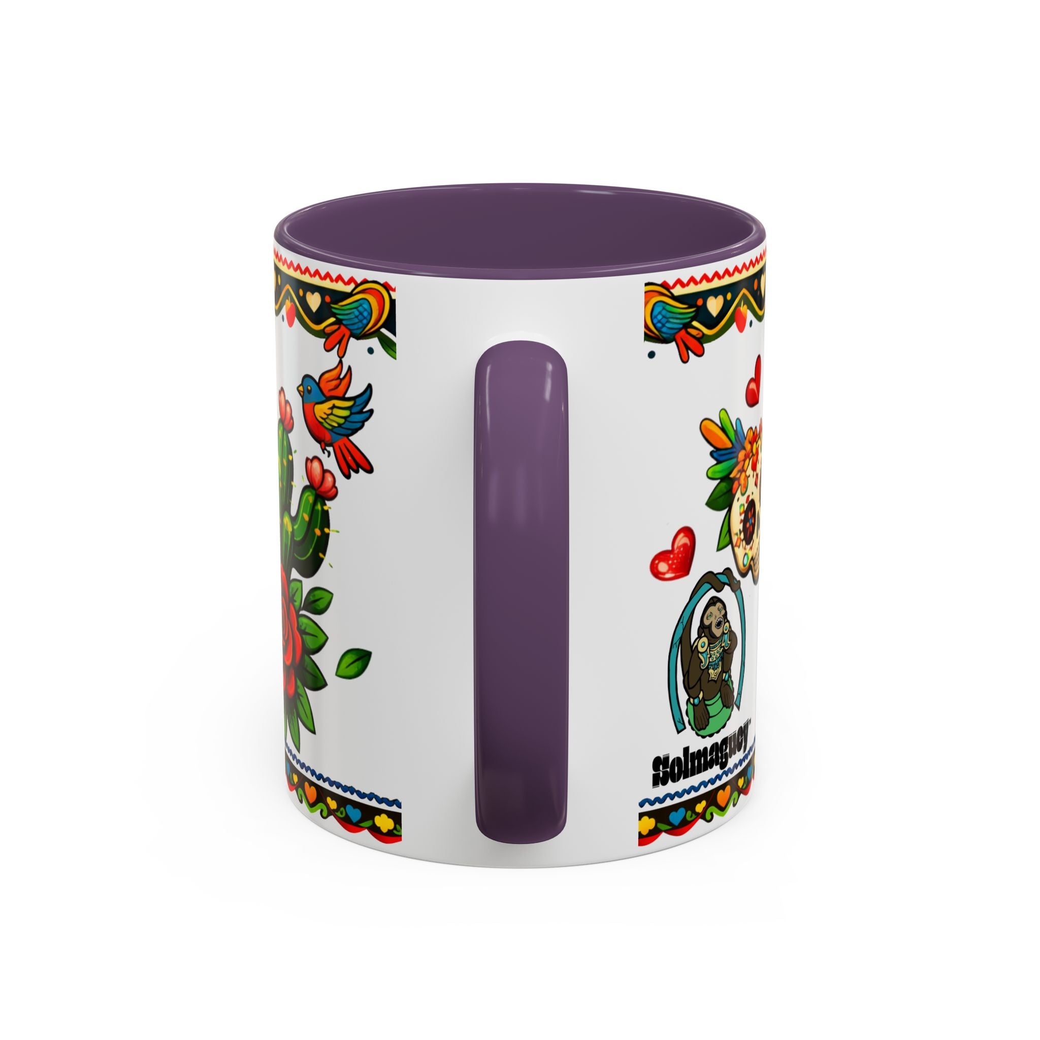 Happy Mother's Day Accent Coffee Mug – Colorful Mexican Folk Art Design