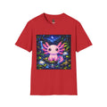 Axolotl Night Pond T-Shirt — Cute Pink Axolotl Art Tee